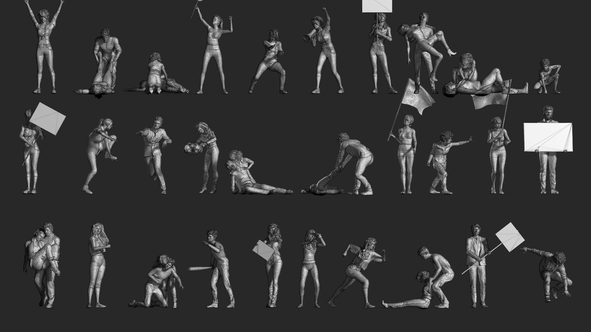 LP People 09 Riots 3D print model_13