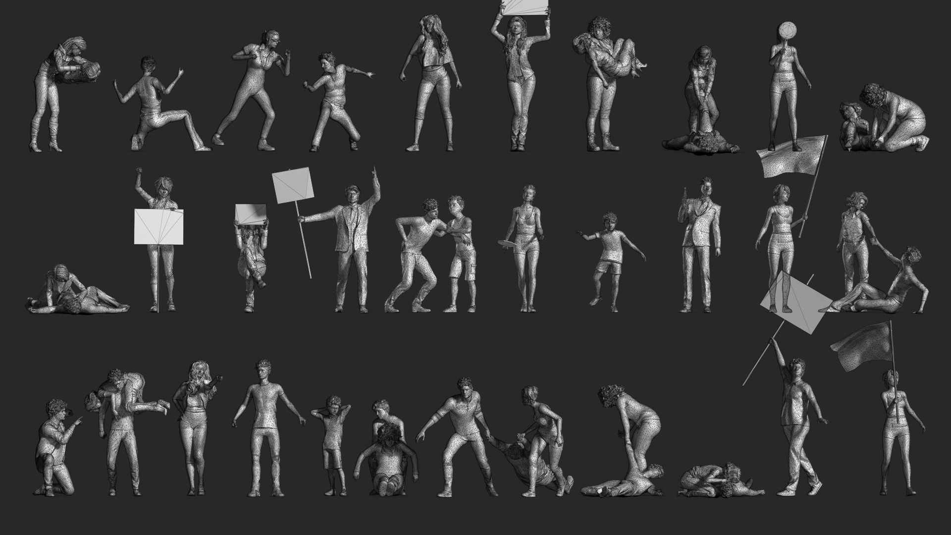 LP People 09 Riots 3D print model_20