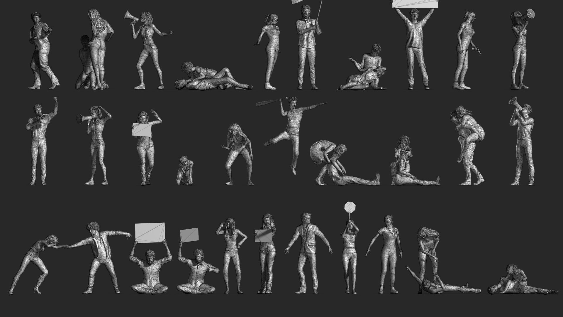 LP People 09 Riots 3D print model_16