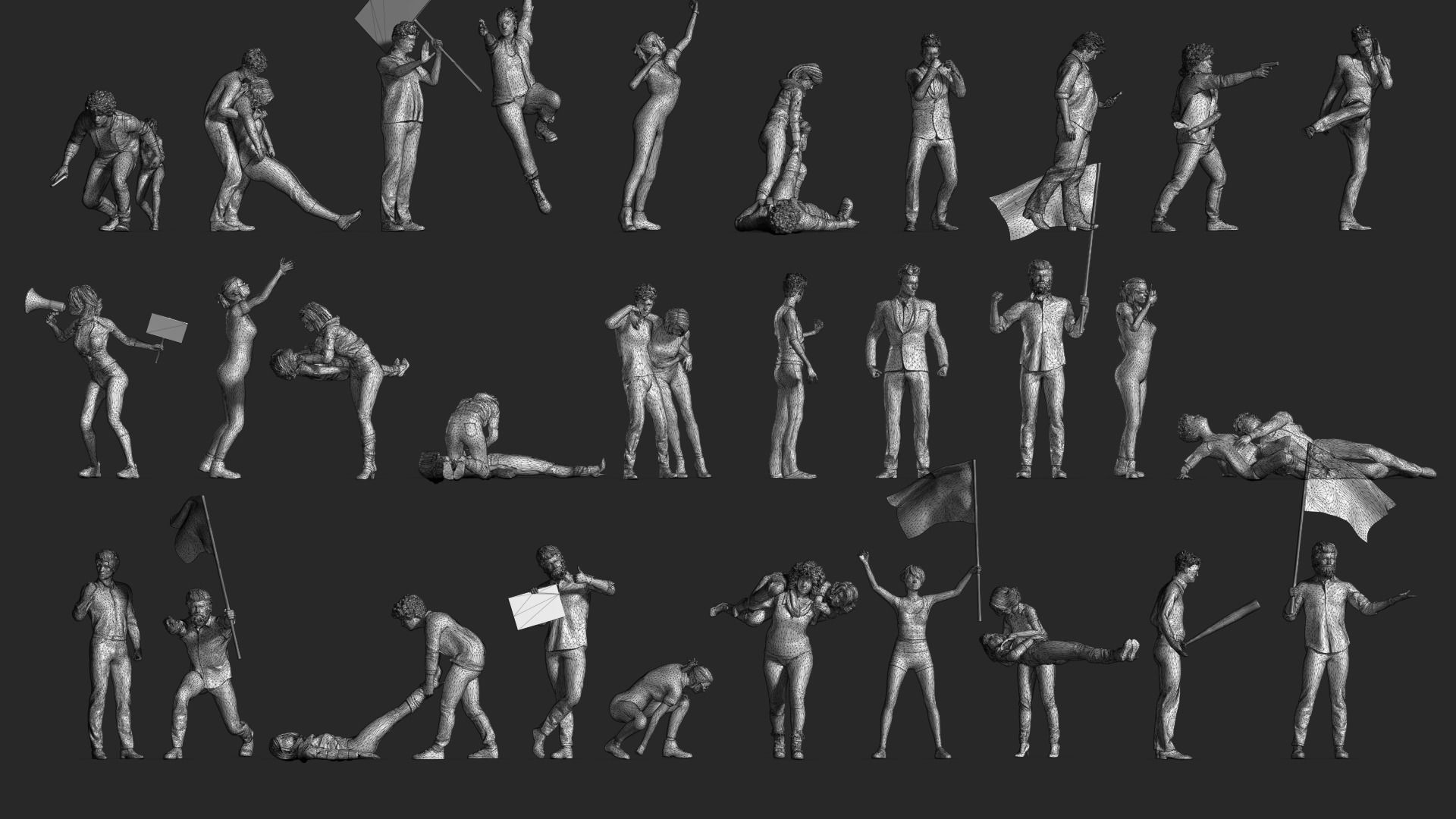 LP People 09 Riots 3D print model_12