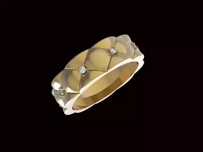  3d Leather Upholstery Imitation Ring 3D print model