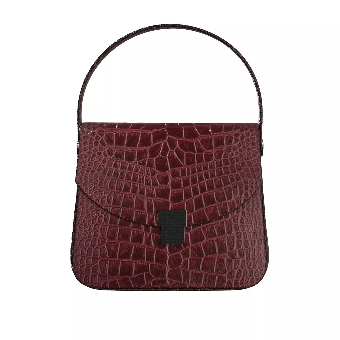 Burgundy Square Bag 3D model