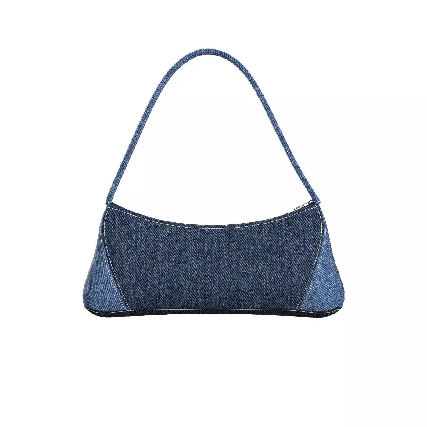 Denim Shoulder Bag 3D model_0