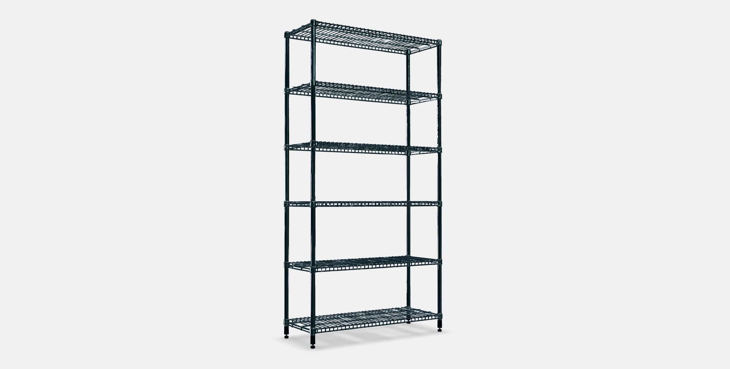 OMAR 1 compartment with shelves Low-poly 3D model_2