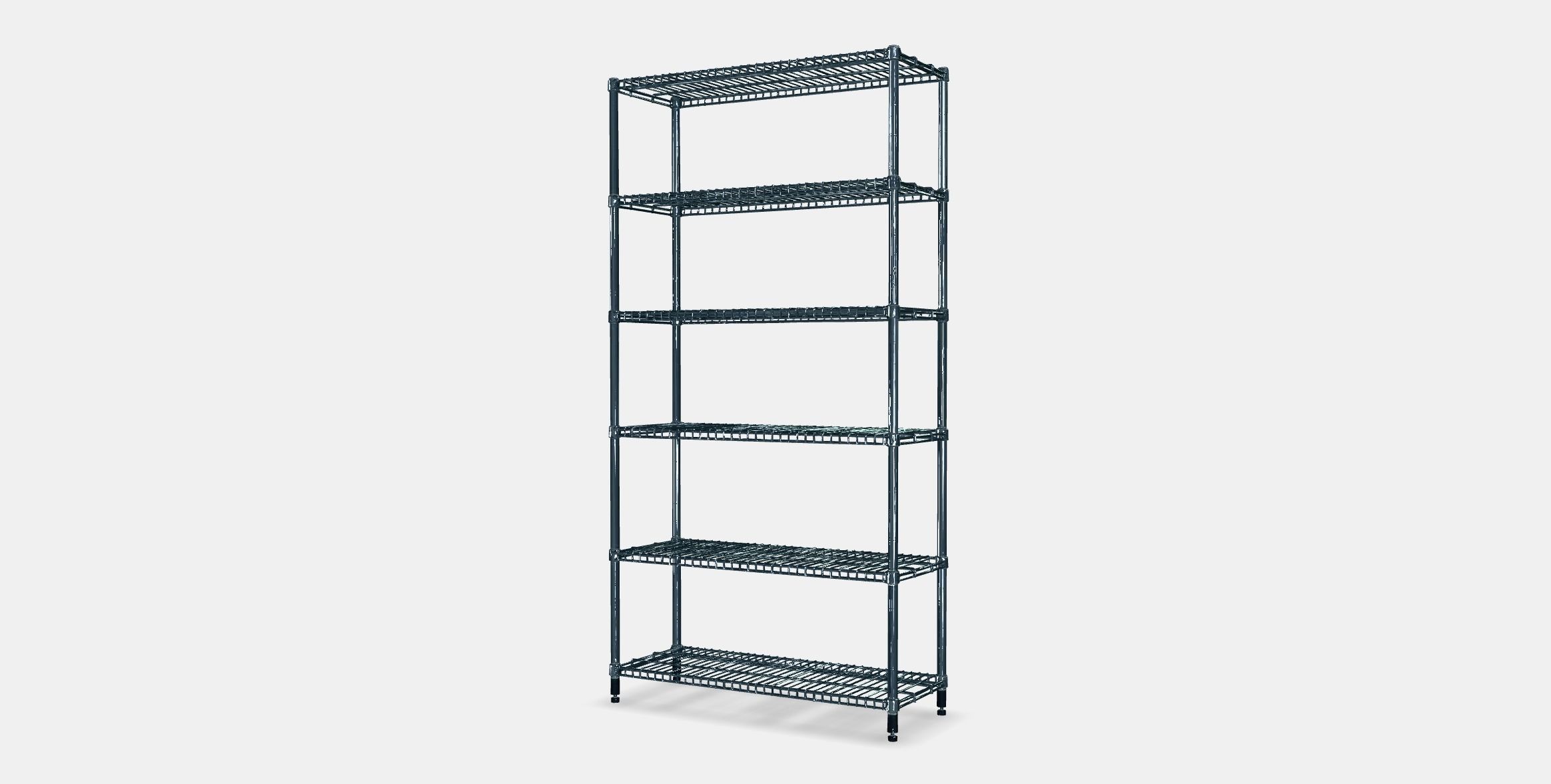 OMAR 1 compartment with shelves Low-poly 3D model_3
