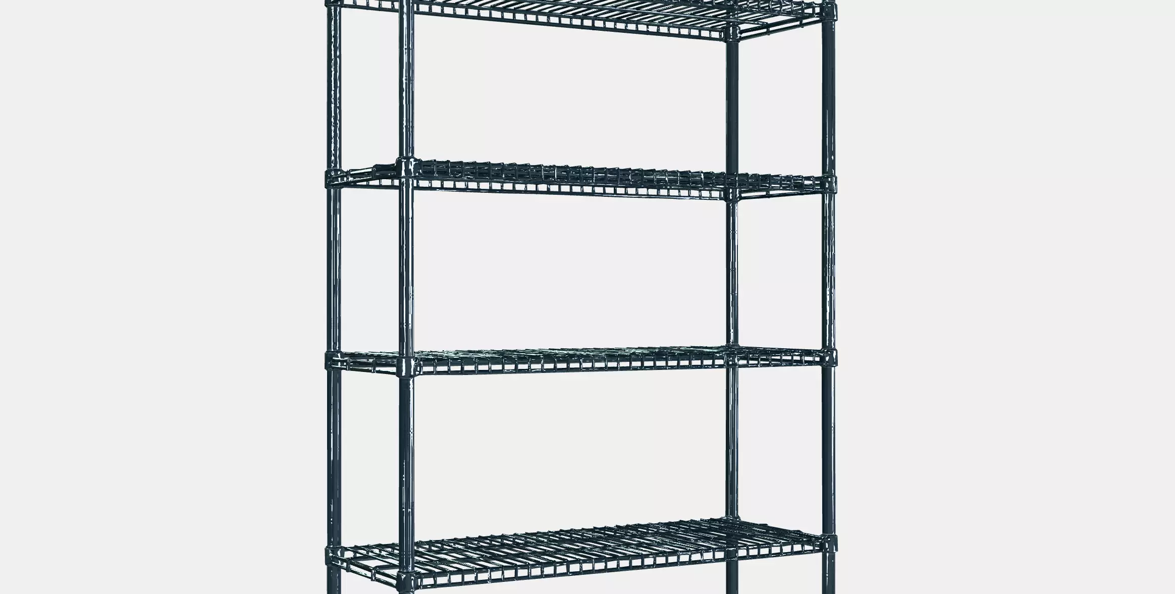 OMAR 1 compartment with shelves Low-poly 3D model_0