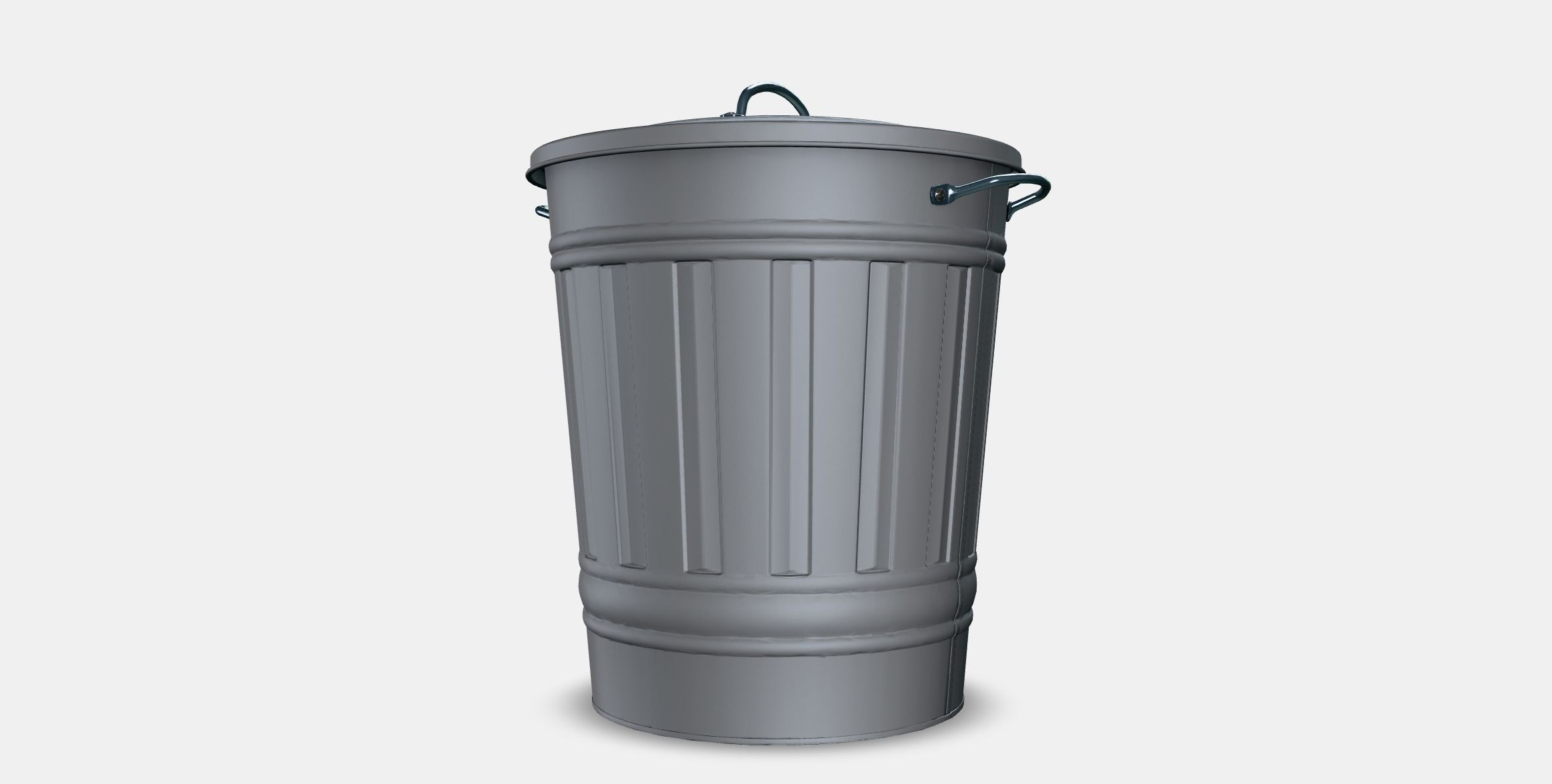 KNODD Basket with lid Low-poly 3D model_5