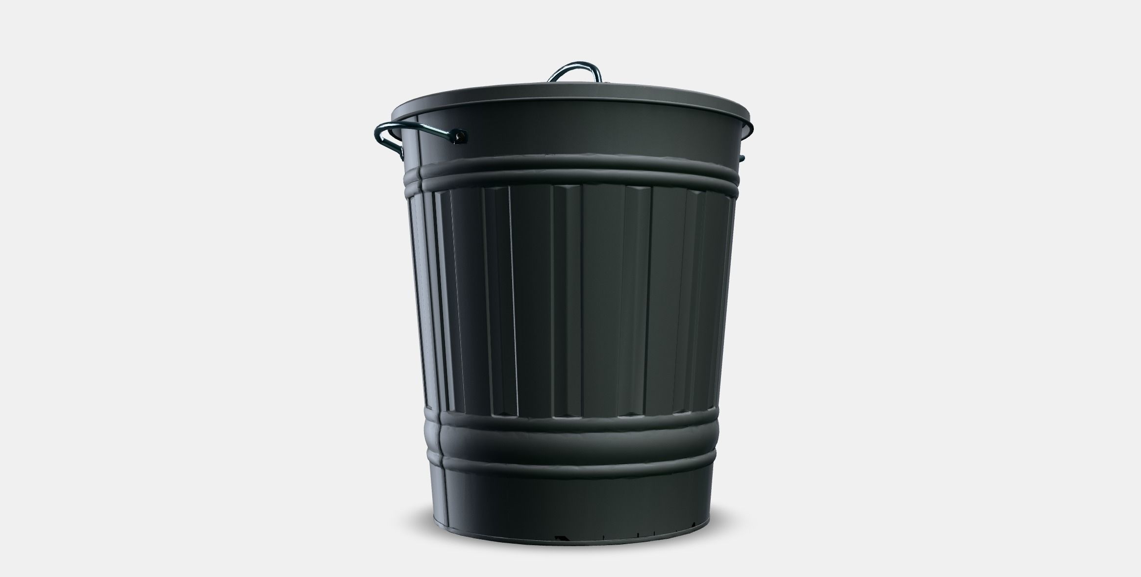 KNODD Basket with lid Low-poly 3D model_3