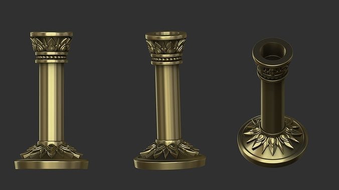 Thai style candle holder 3D print model