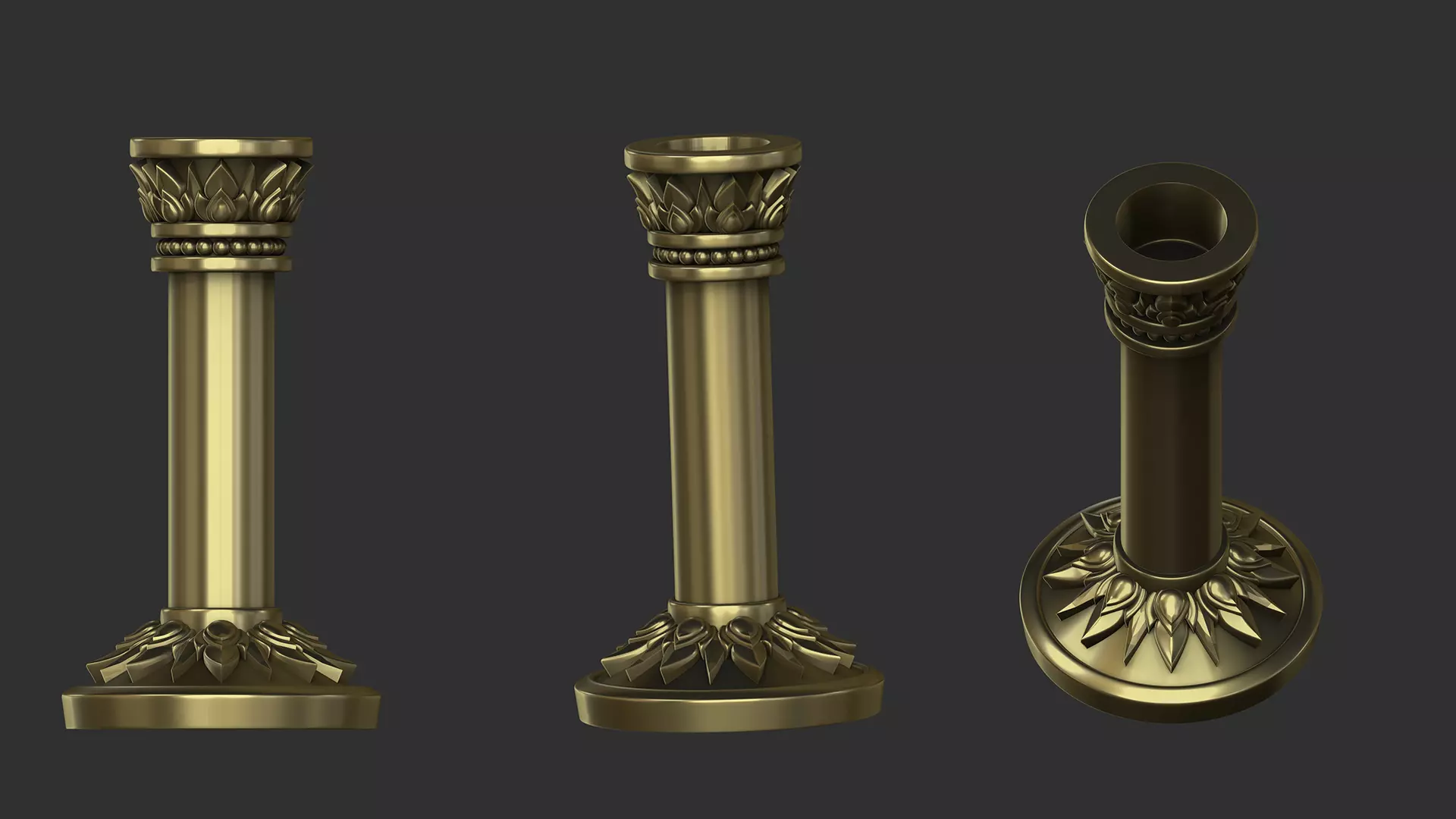 Thai style candle holder 3D print model