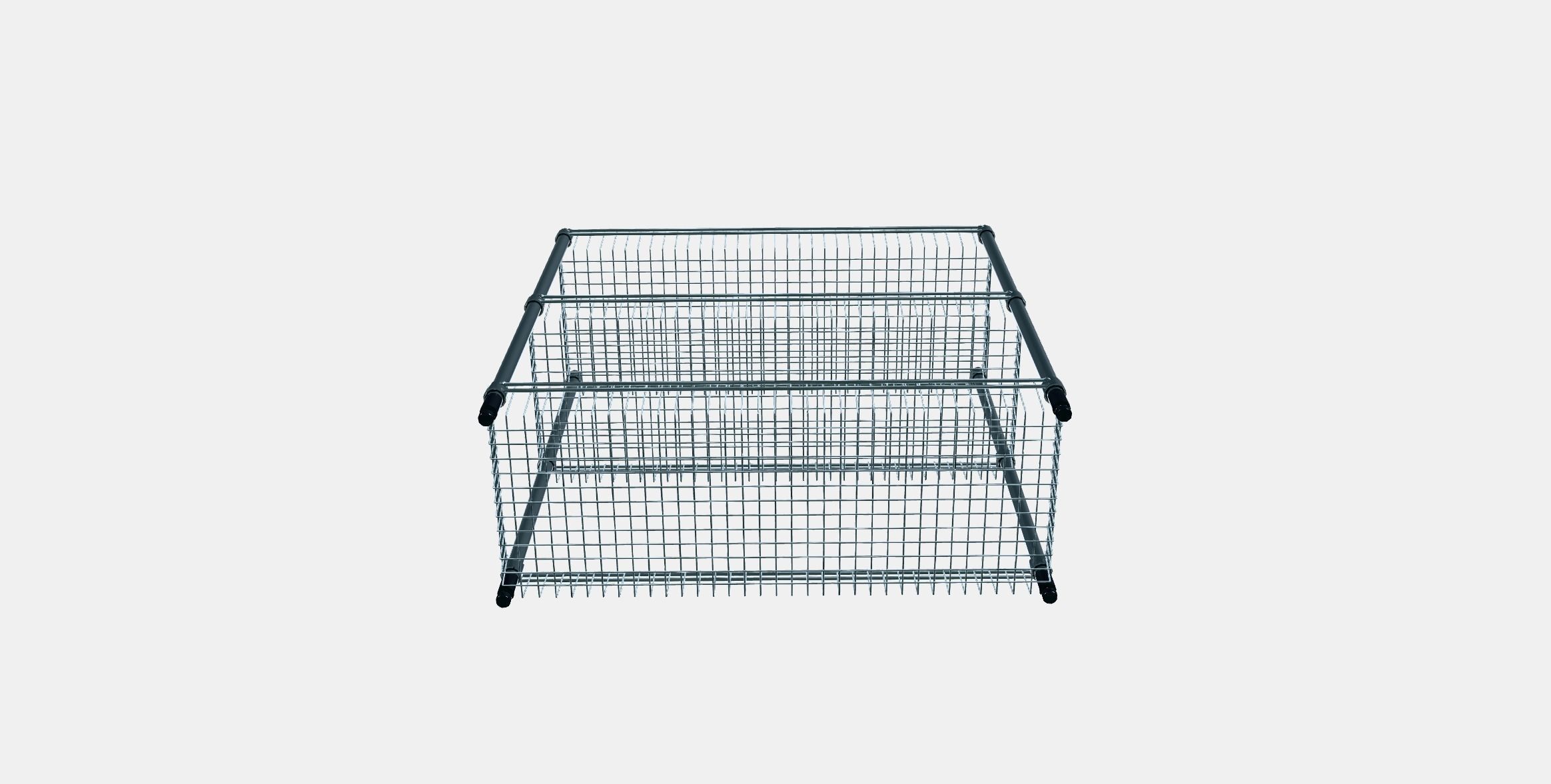 OMAR Regal with 3 baskets Low-poly 3D model_6