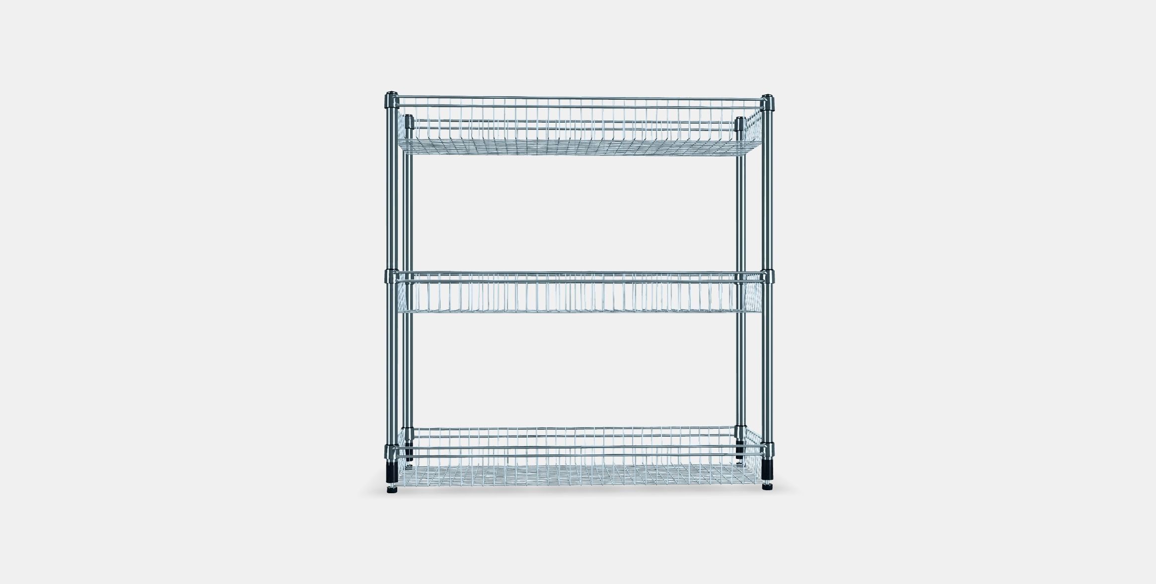 OMAR Regal with 3 baskets Low-poly 3D model_13