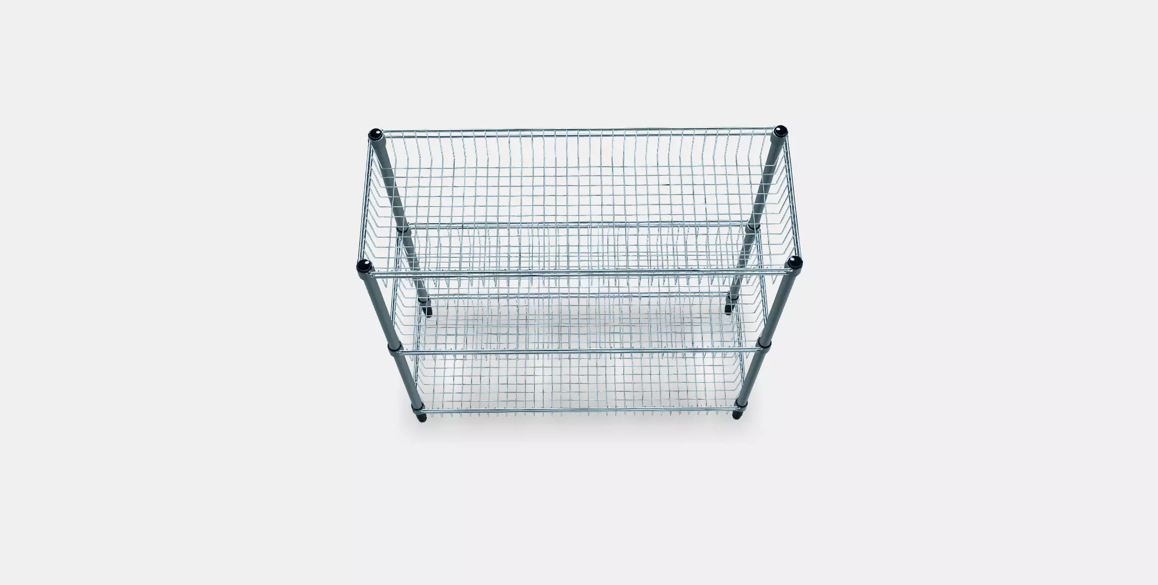 OMAR Regal with 3 baskets Low-poly 3D model_0