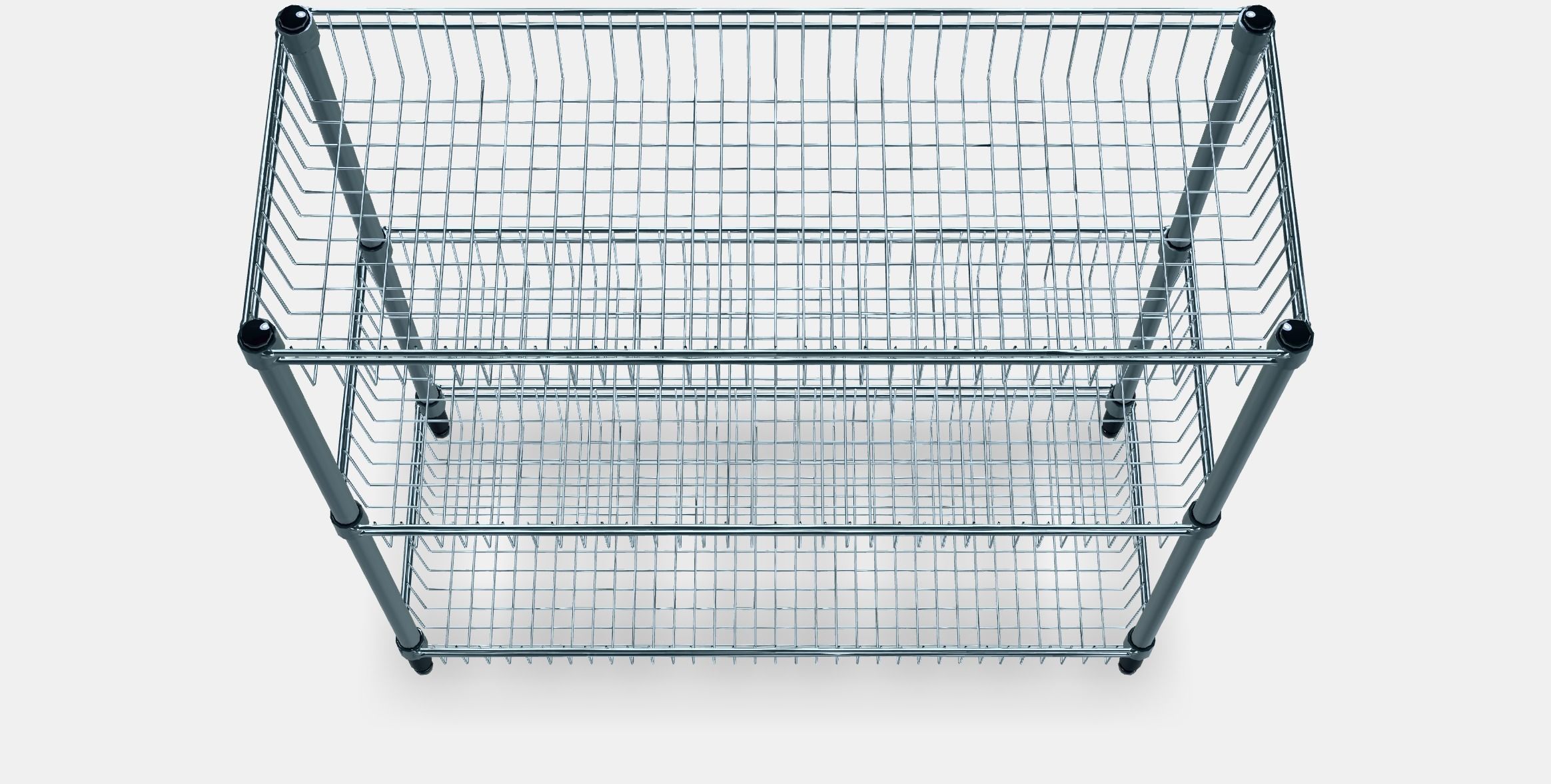 OMAR Regal with 3 baskets Low-poly 3D model_5