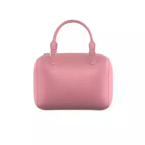 Pink Leather Tote Bag