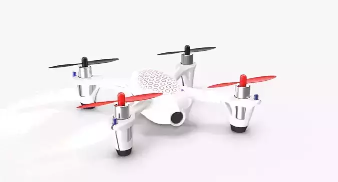 Hubsan X4 H107C White Low-poly 3D model