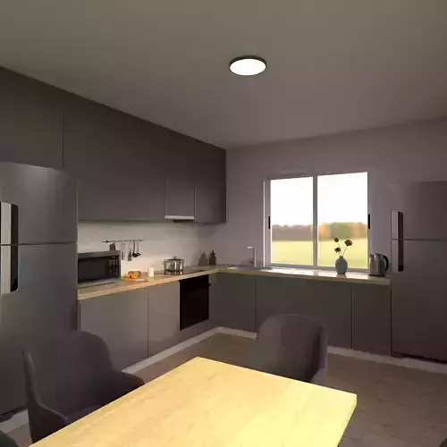 Modern kitchen in the style of minimalism