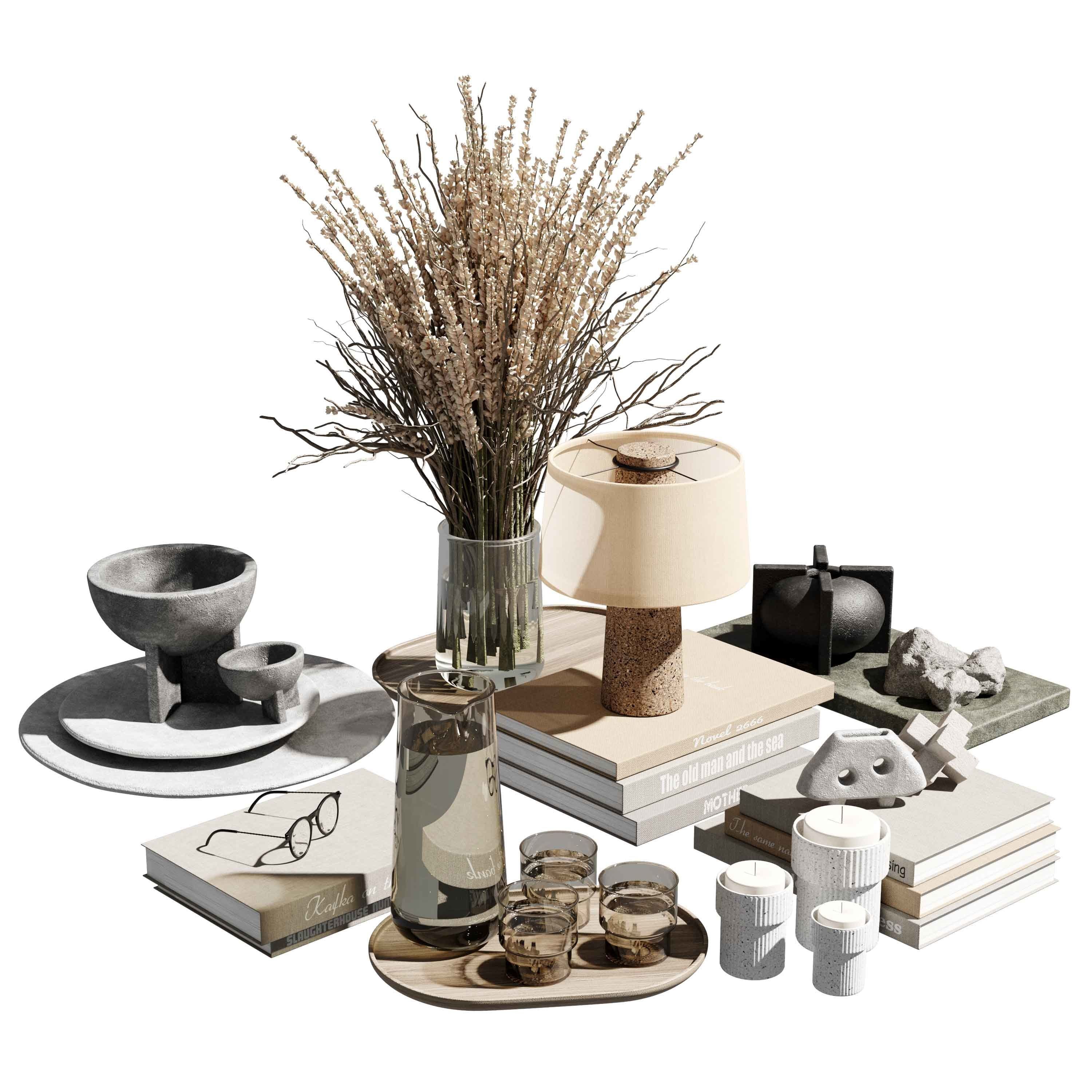 Decorative Set 004 3D model_1