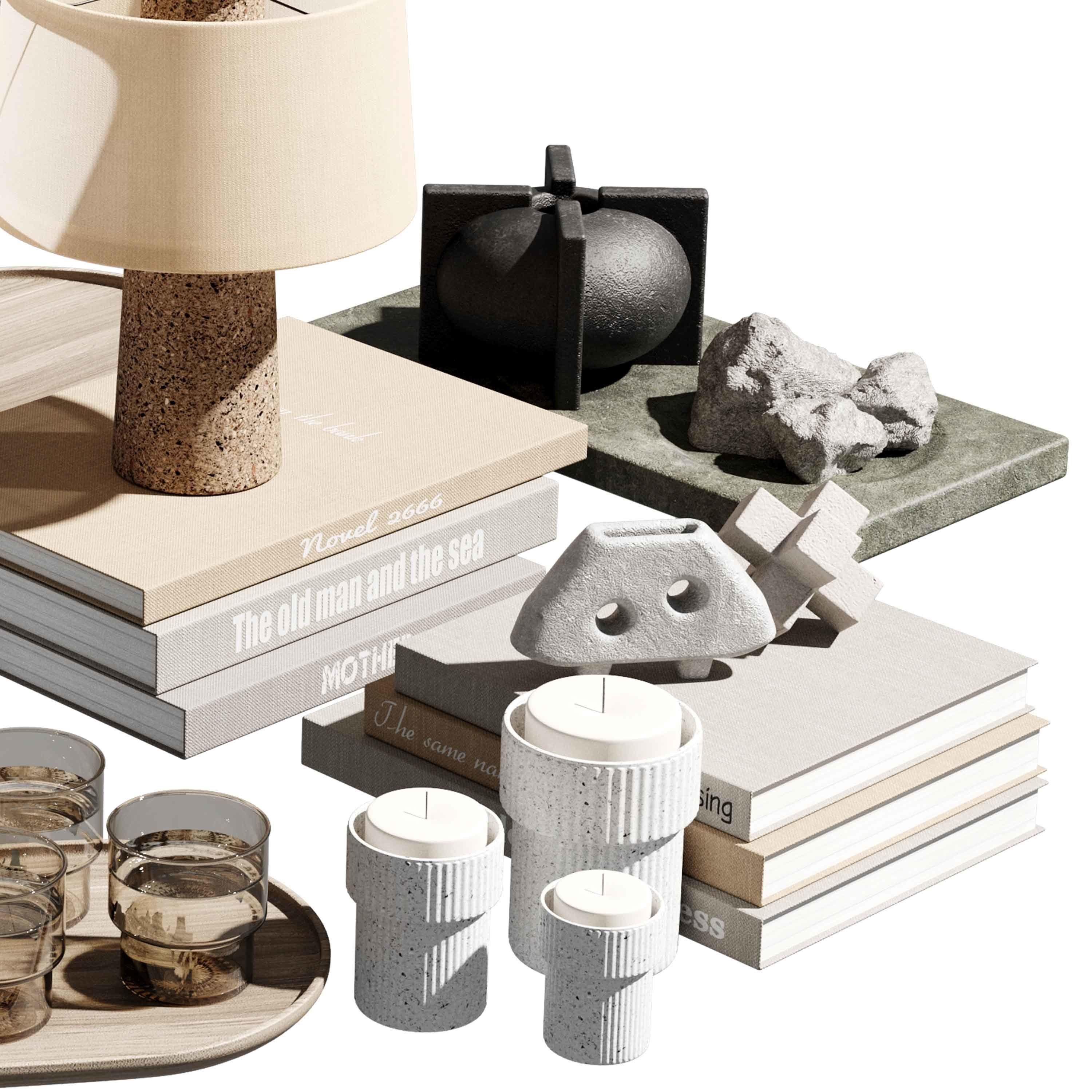 Decorative Set 004 3D model_4