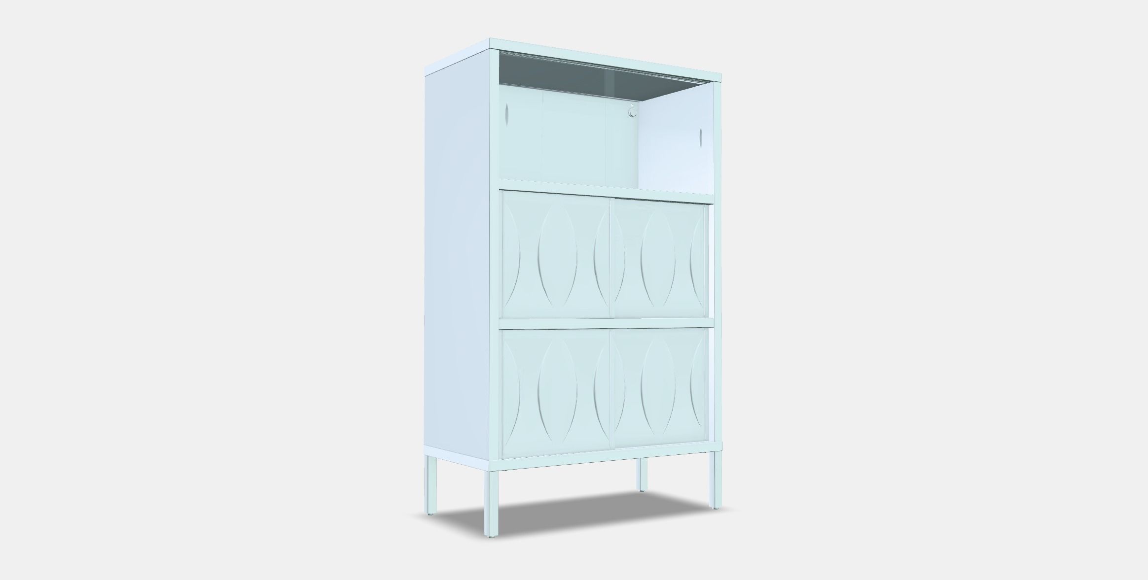 KALKNAS Cabinet with Sliding Doors 1 Low-poly 3D model_3