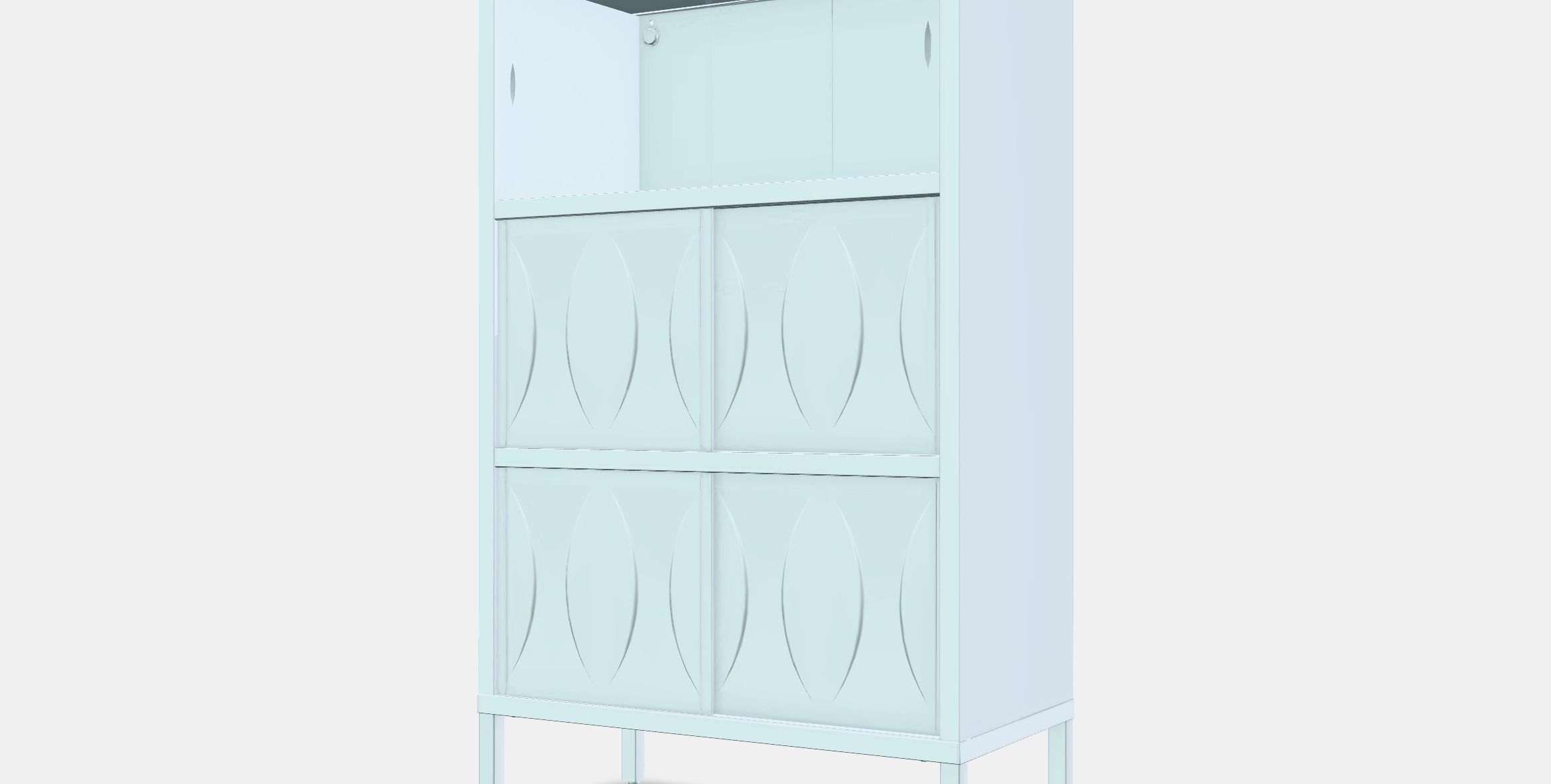 KALKNAS Cabinet with Sliding Doors 1 Low-poly 3D model_13