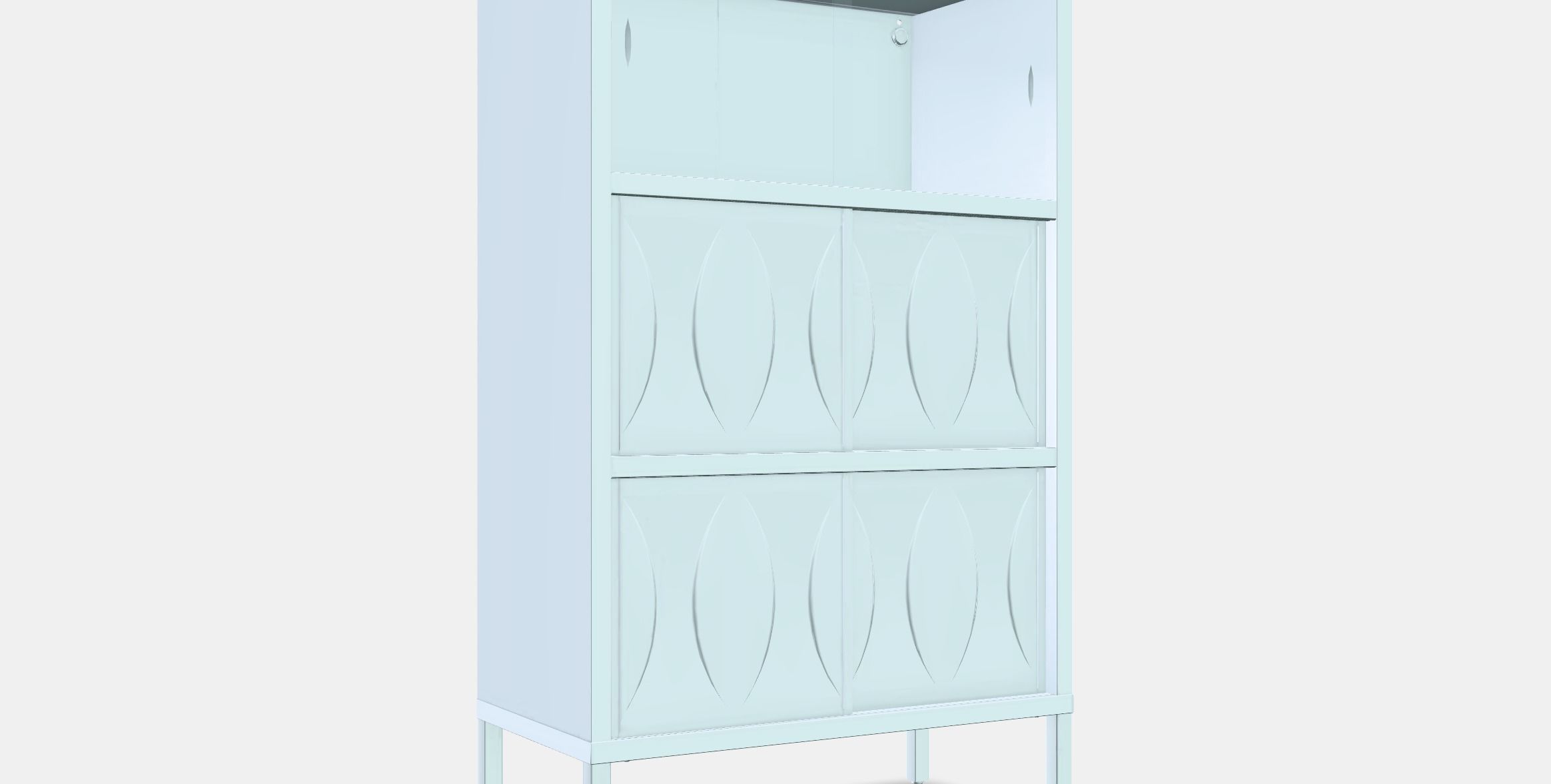 KALKNAS Cabinet with Sliding Doors 1 Low-poly 3D model_9