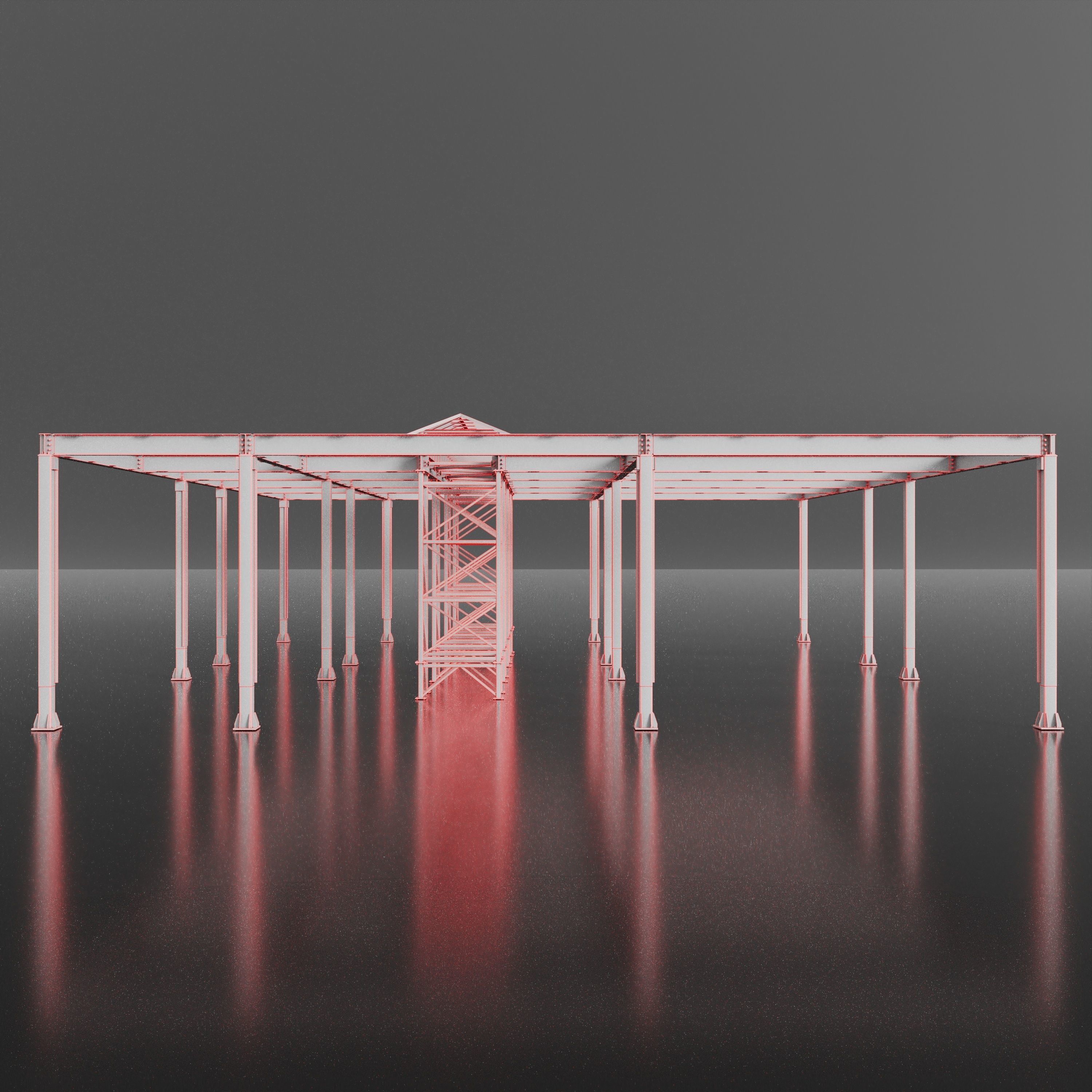 Pergola metal 3D model_6