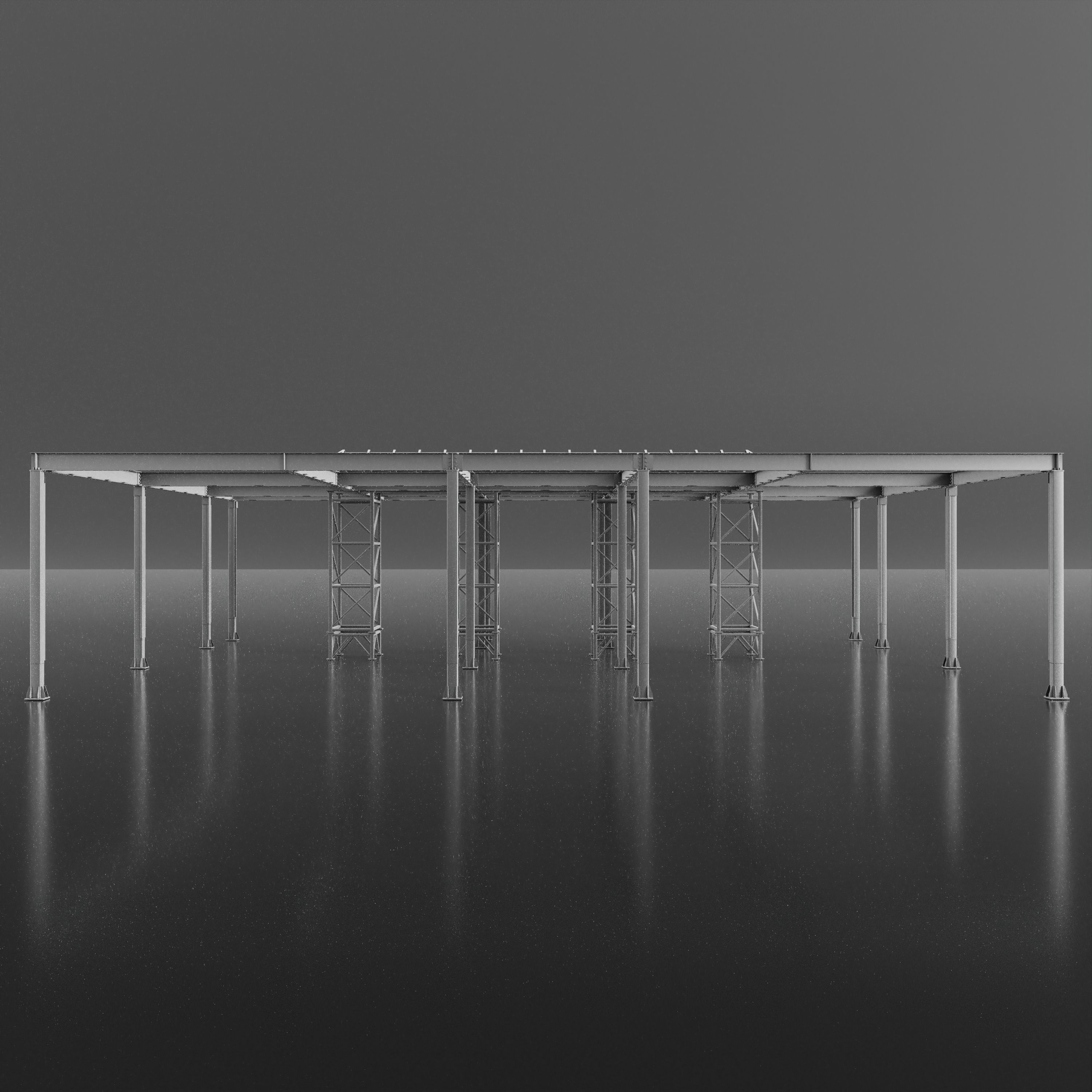 Pergola metal 3D model_8