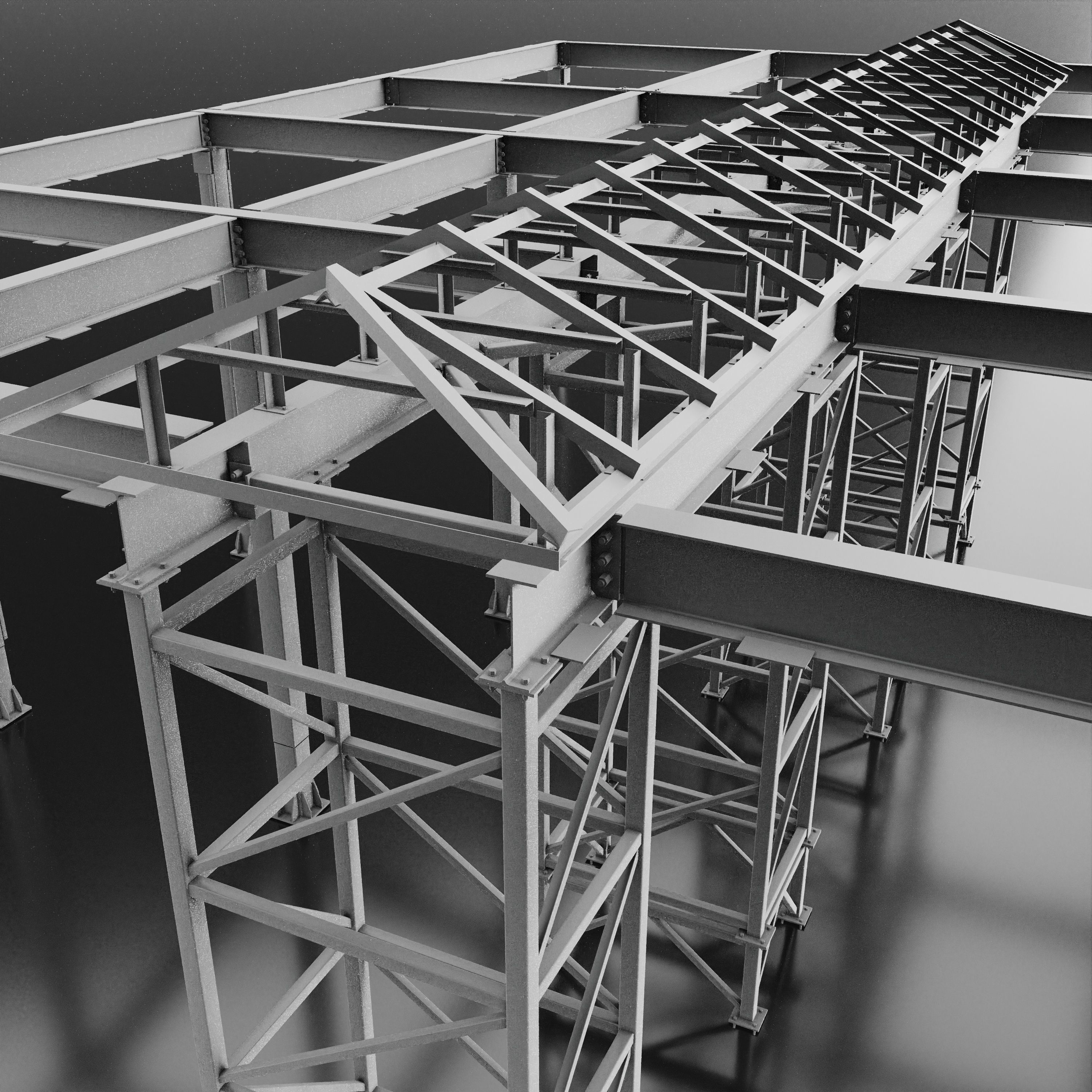 Pergola metal 3D model_10