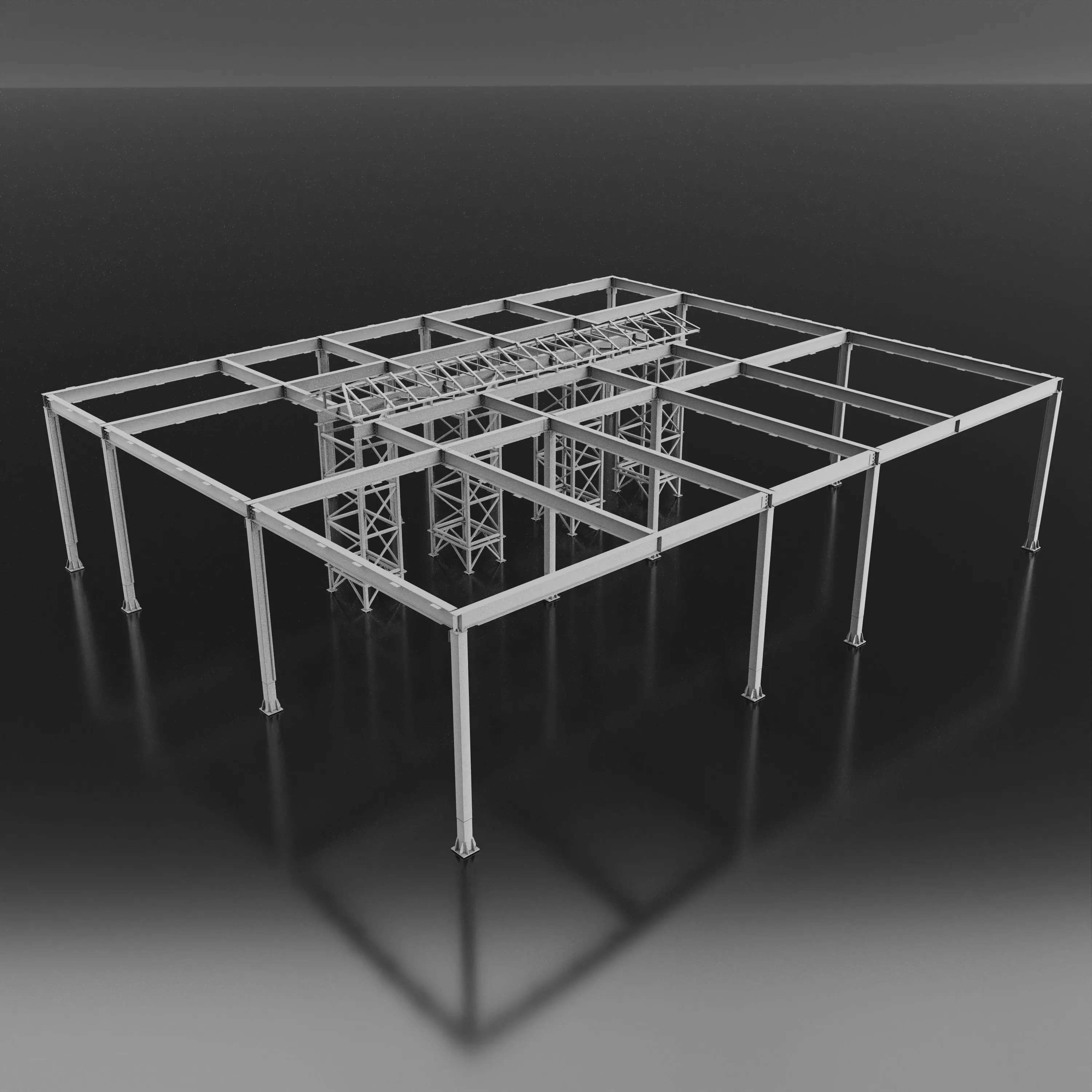 Pergola metal 3D model_0