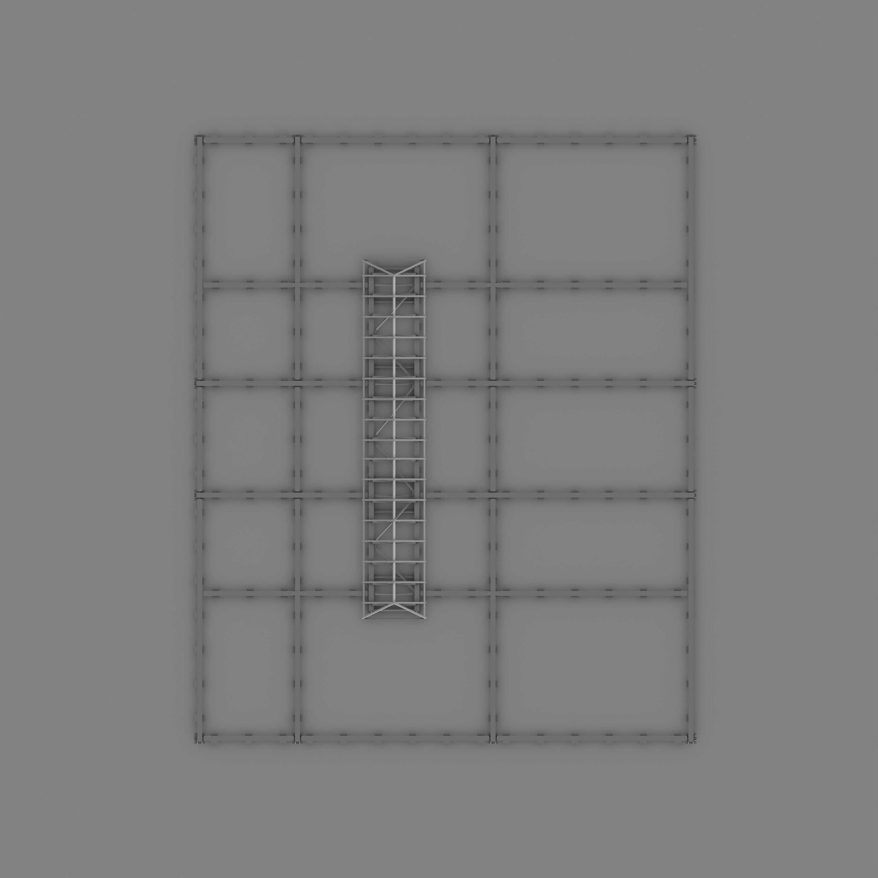 Pergola metal 3D model_4