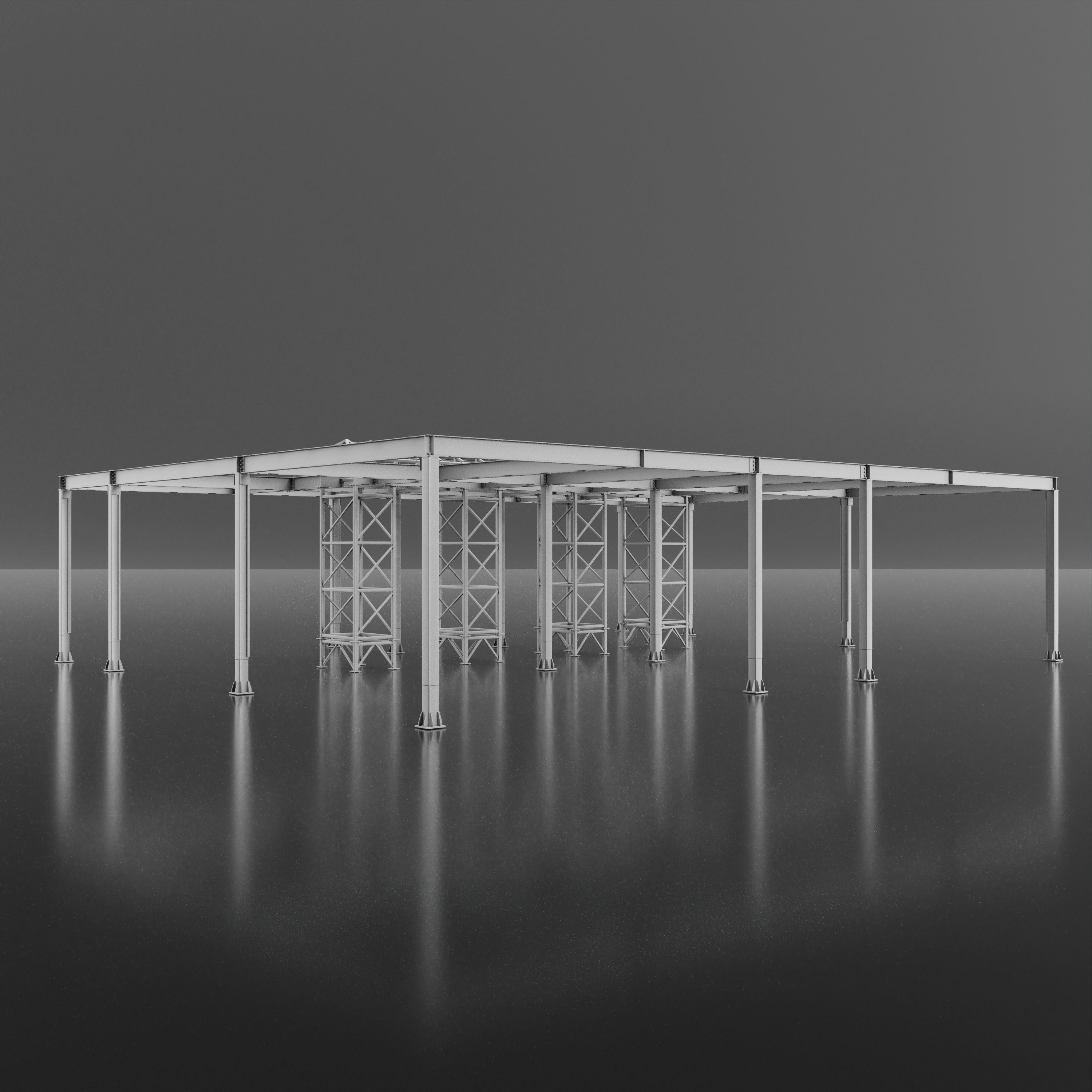 Pergola metal 3D model_1