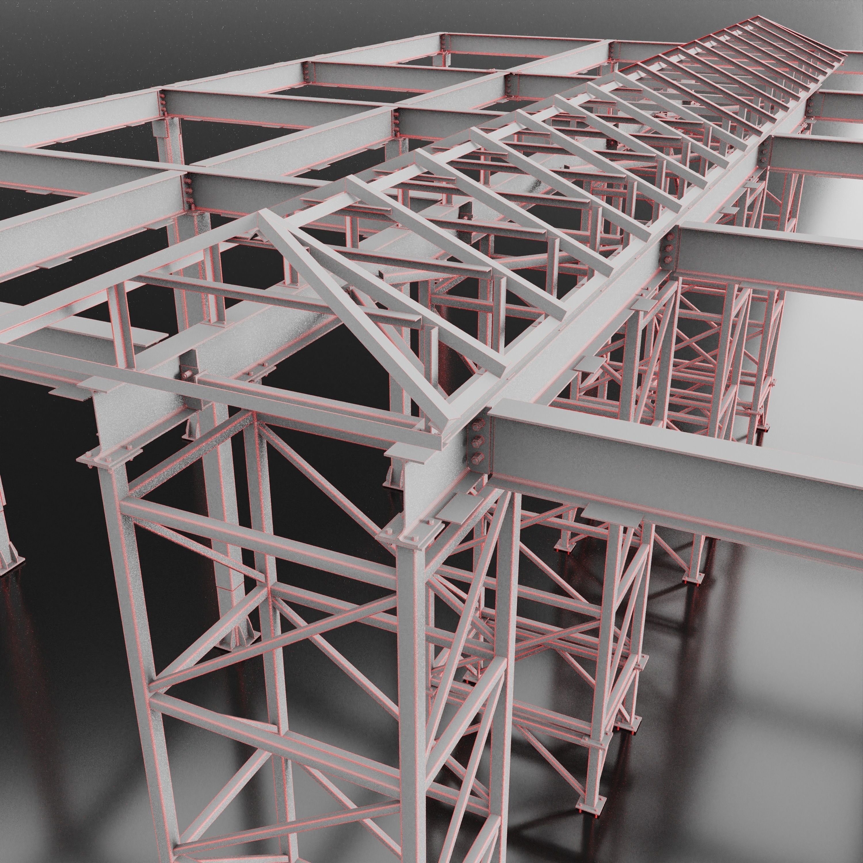 Pergola metal 3D model_11