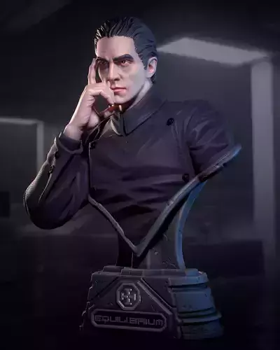 Equilibrium - Christian Bale bust for 3d printing 3D print model