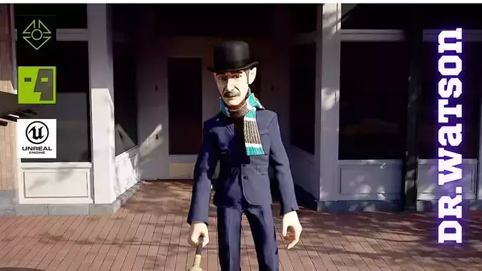 Watson Low-poly 3D model
