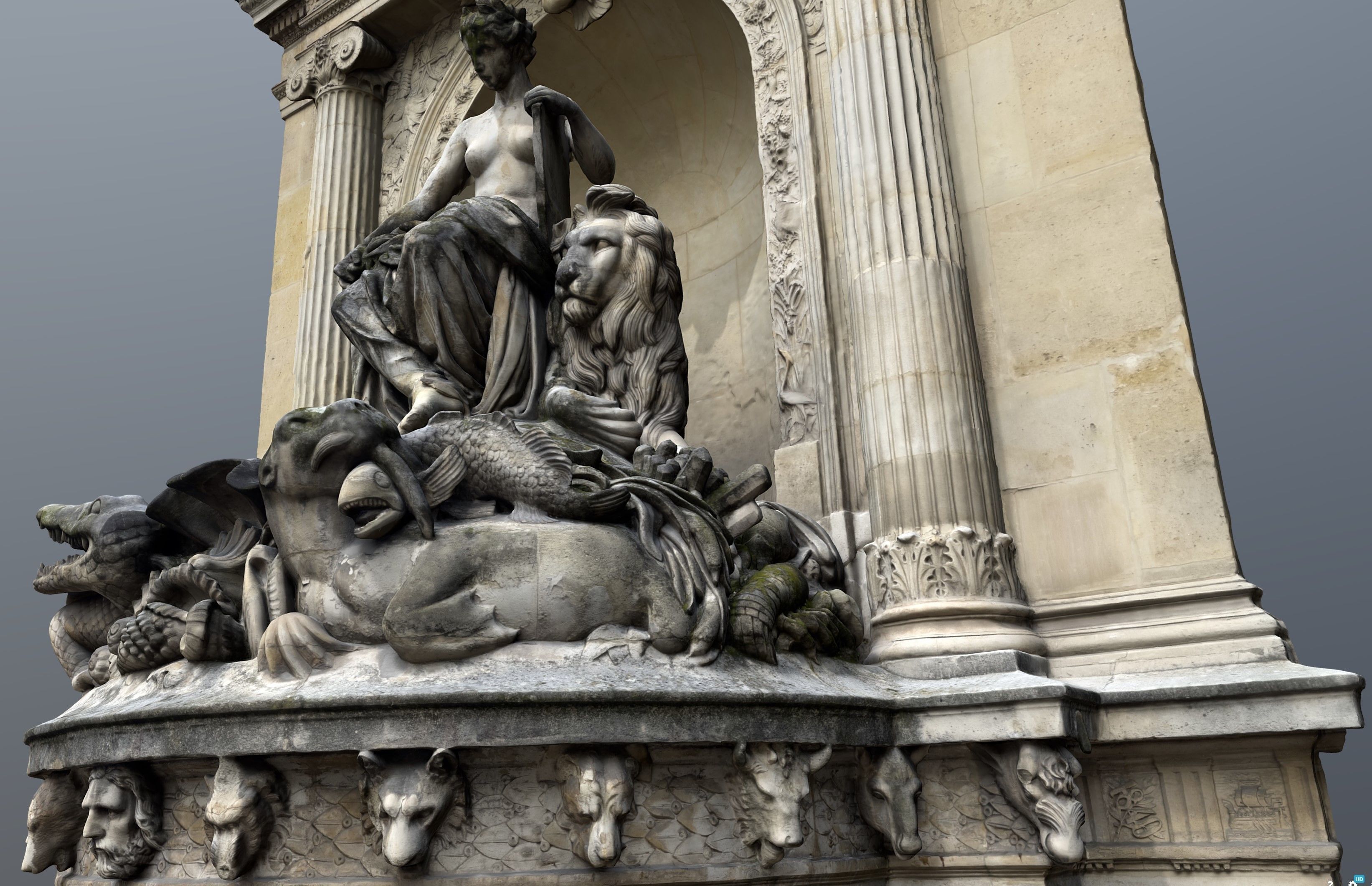 Cuvier Fountain 3D model_2