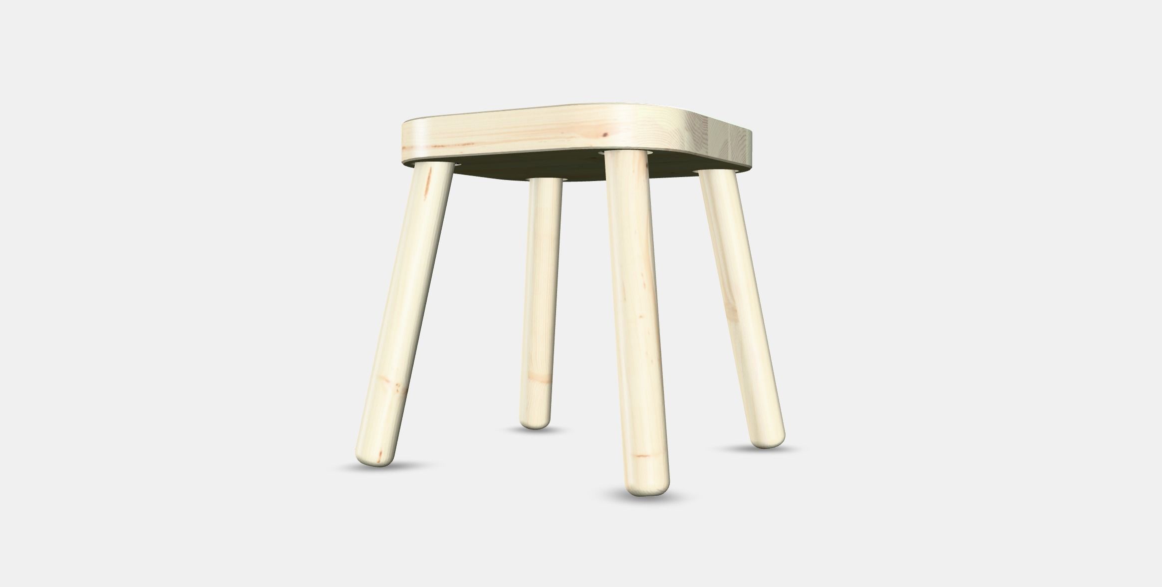 FLISAT Childrens stool 1 Low-poly 3D model_2
