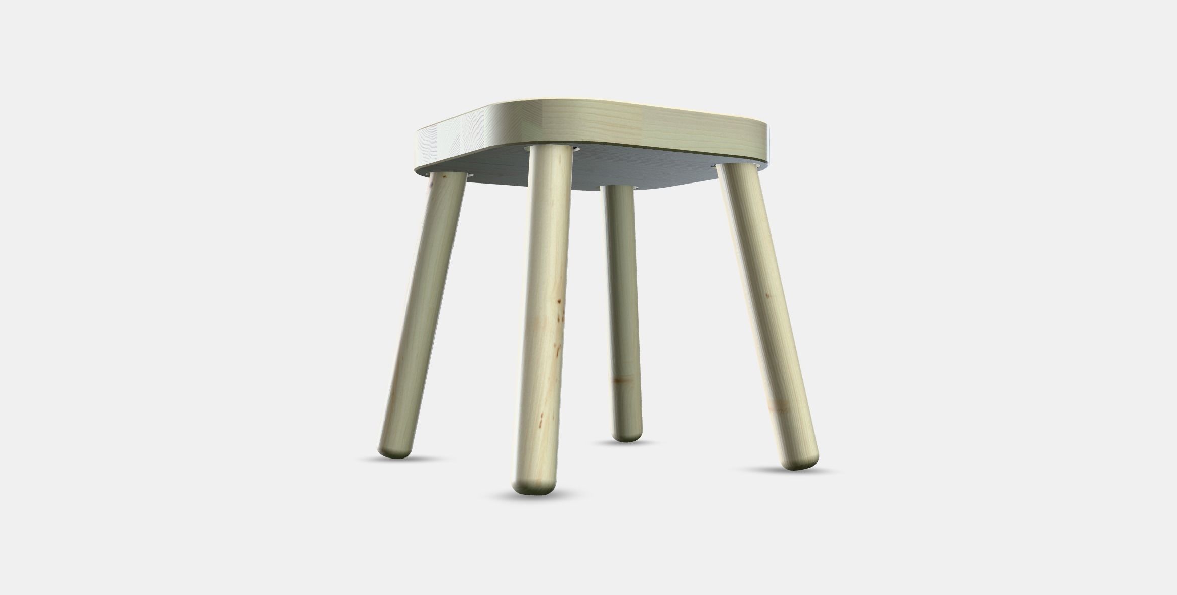 FLISAT Childrens stool 1 Low-poly 3D model_3