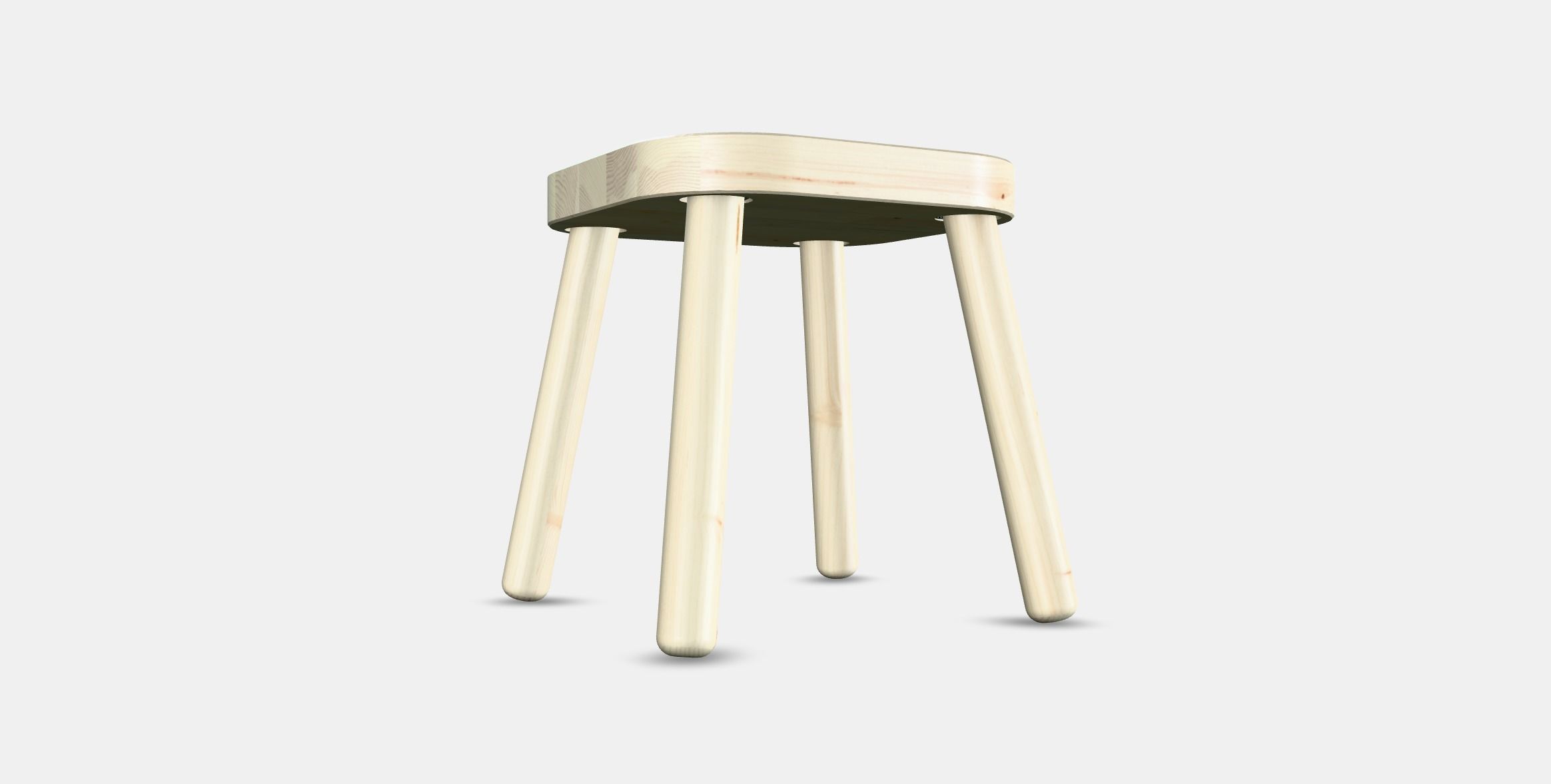 FLISAT Childrens stool 1 Low-poly 3D model_15