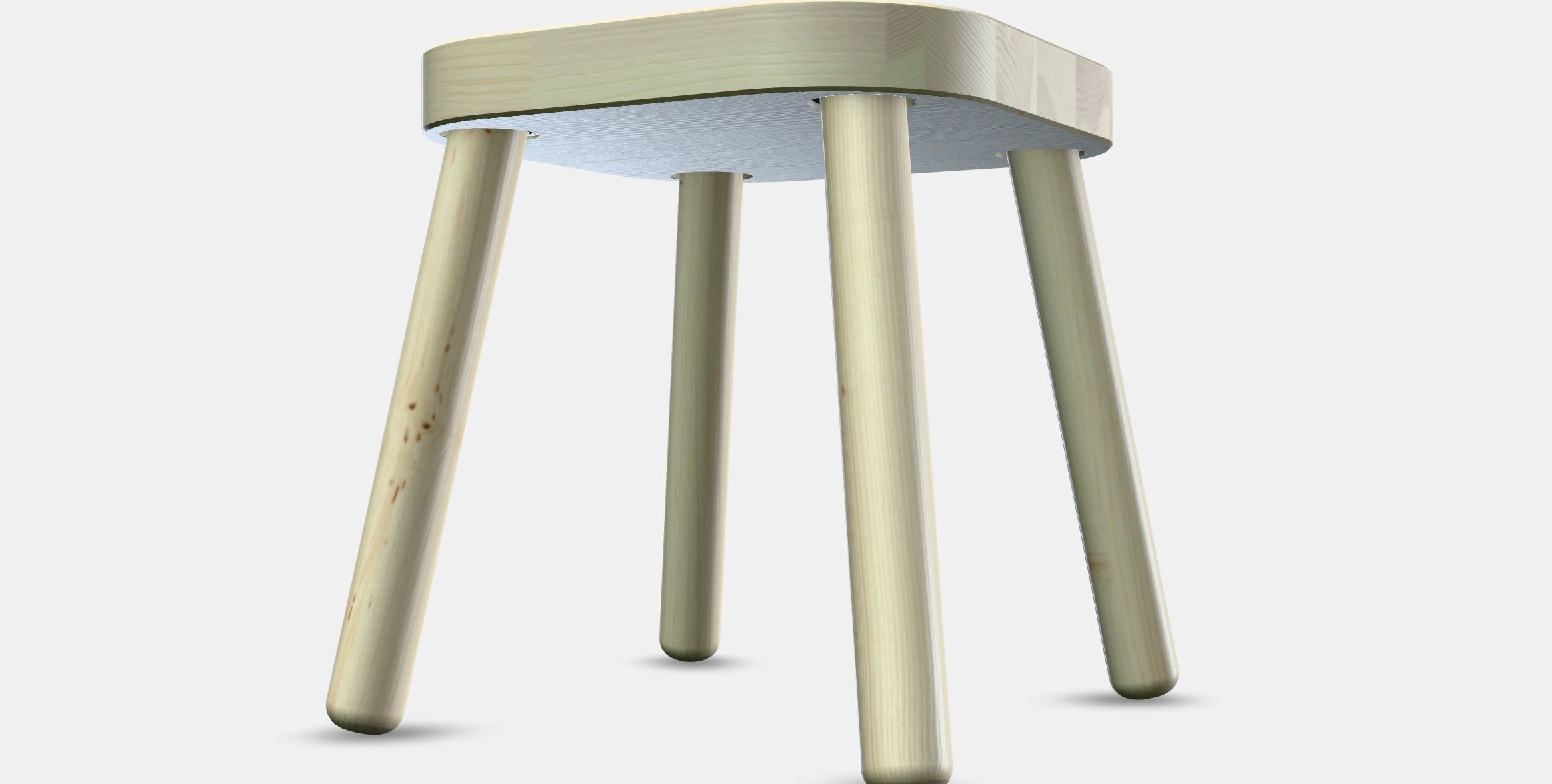 FLISAT Childrens stool 1 Low-poly 3D model_12