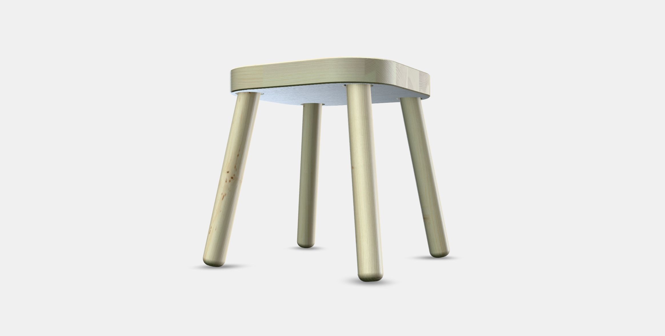 FLISAT Childrens stool 1 Low-poly 3D model_9