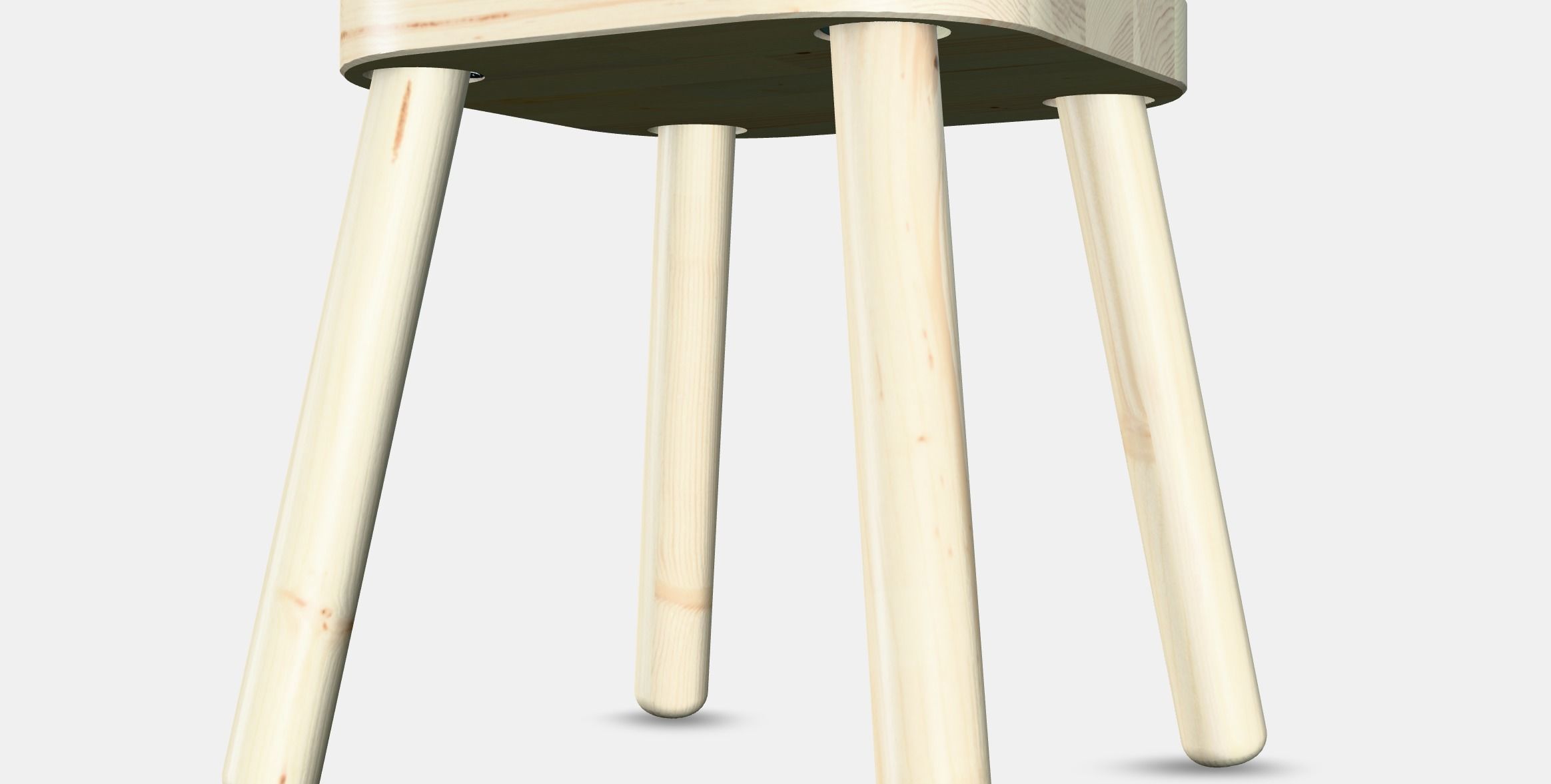 FLISAT Childrens stool 1 Low-poly 3D model_10