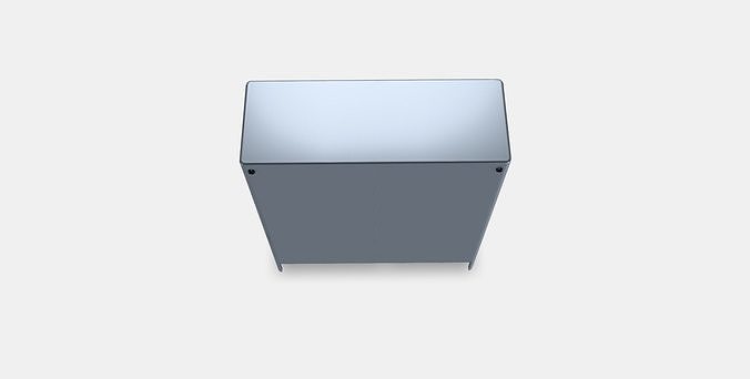 IDASEN Cabinet with sliding glass doors 1 Low-poly 3D model