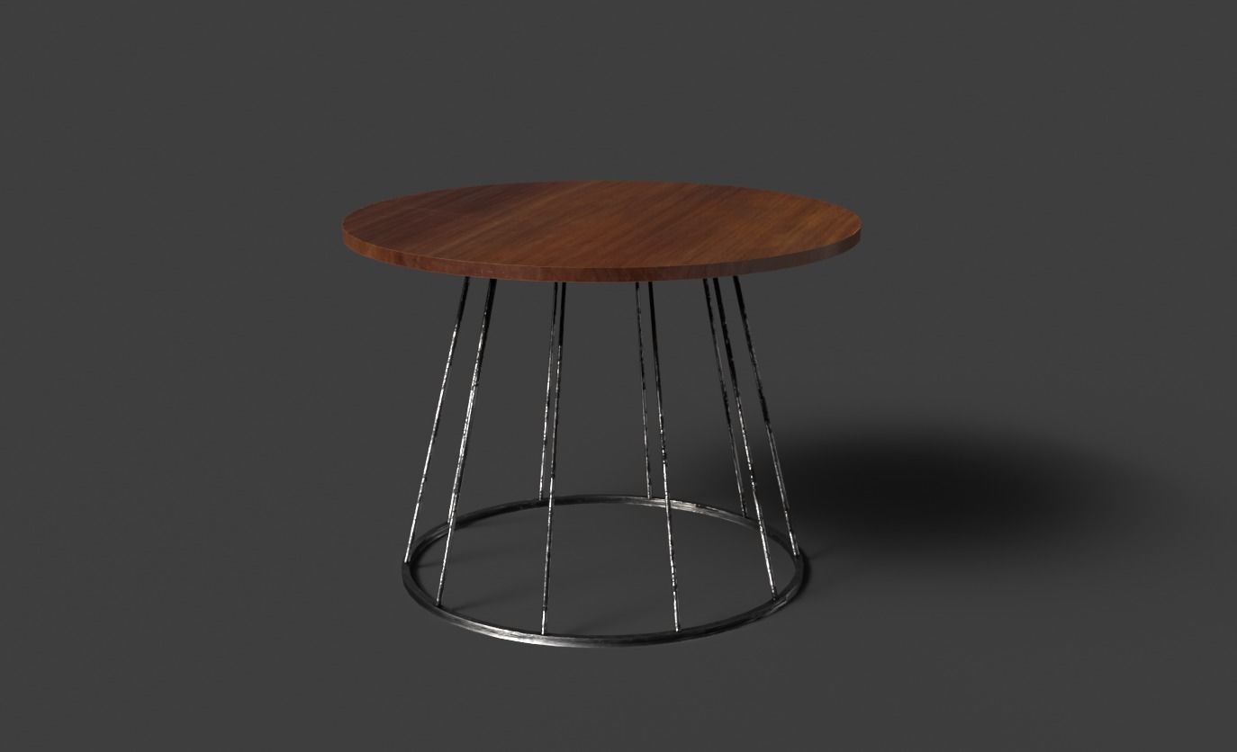 table Low-poly 3D model_2