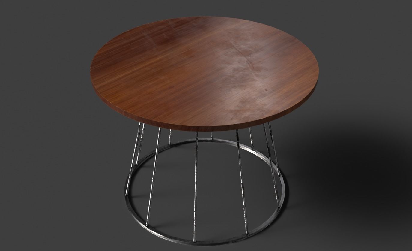 table Low-poly 3D model_4