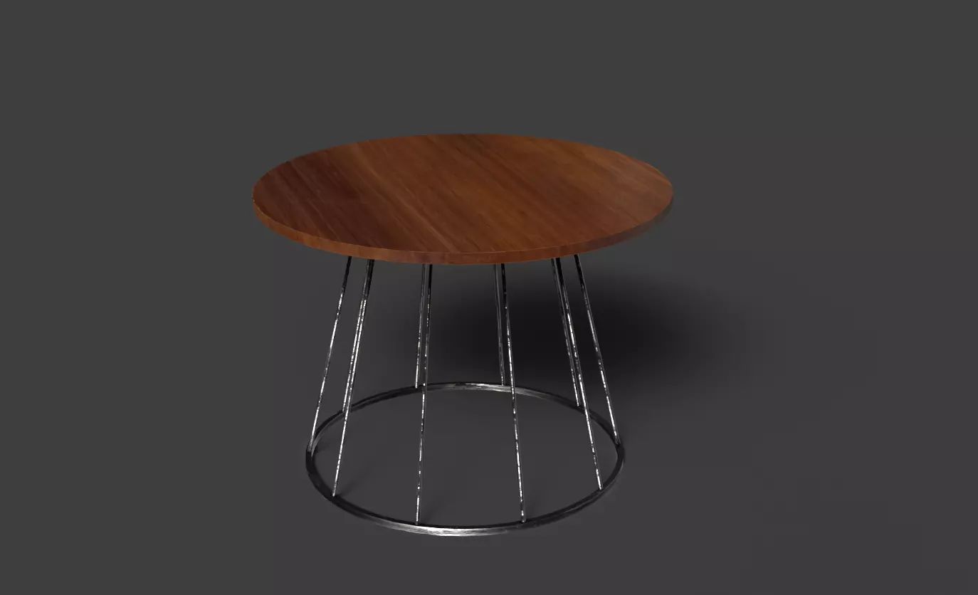 table Low-poly 3D model_0