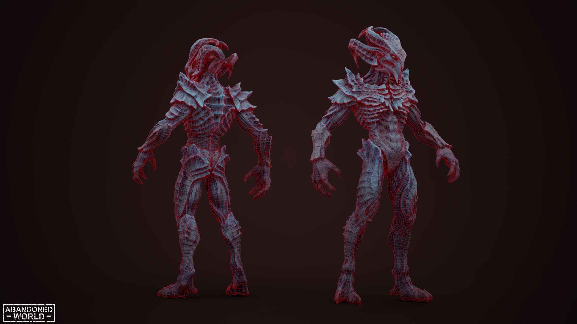 Alien Low-poly 3D model_15