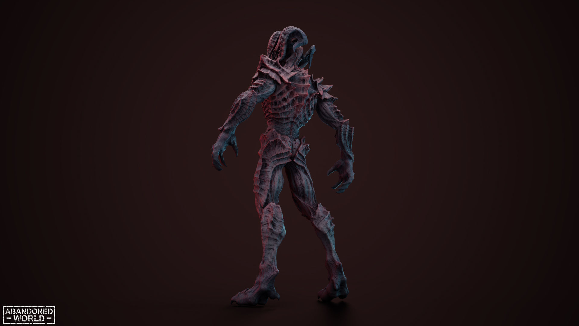 Alien Low-poly 3D model_9