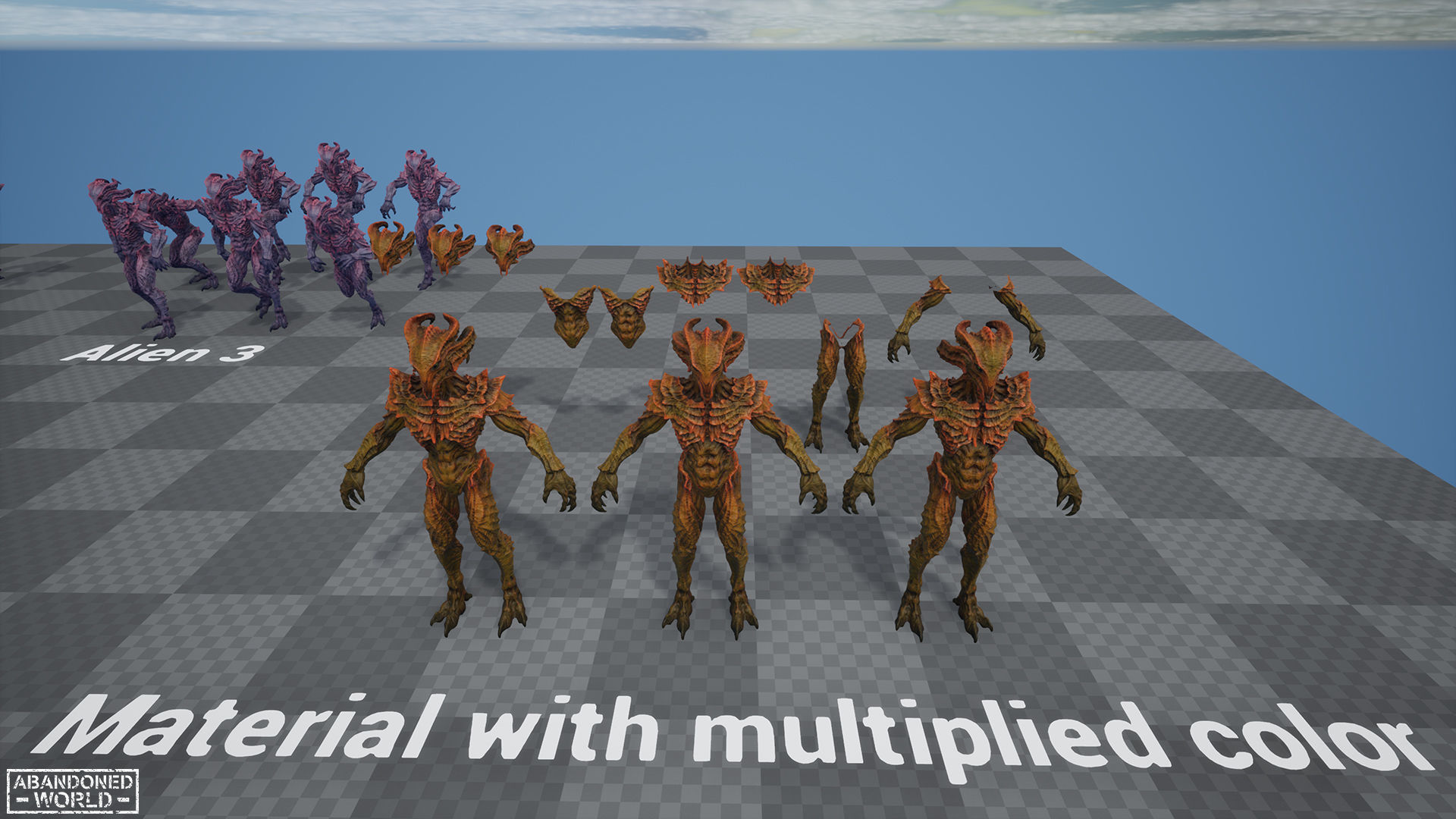 Alien Low-poly 3D model_24