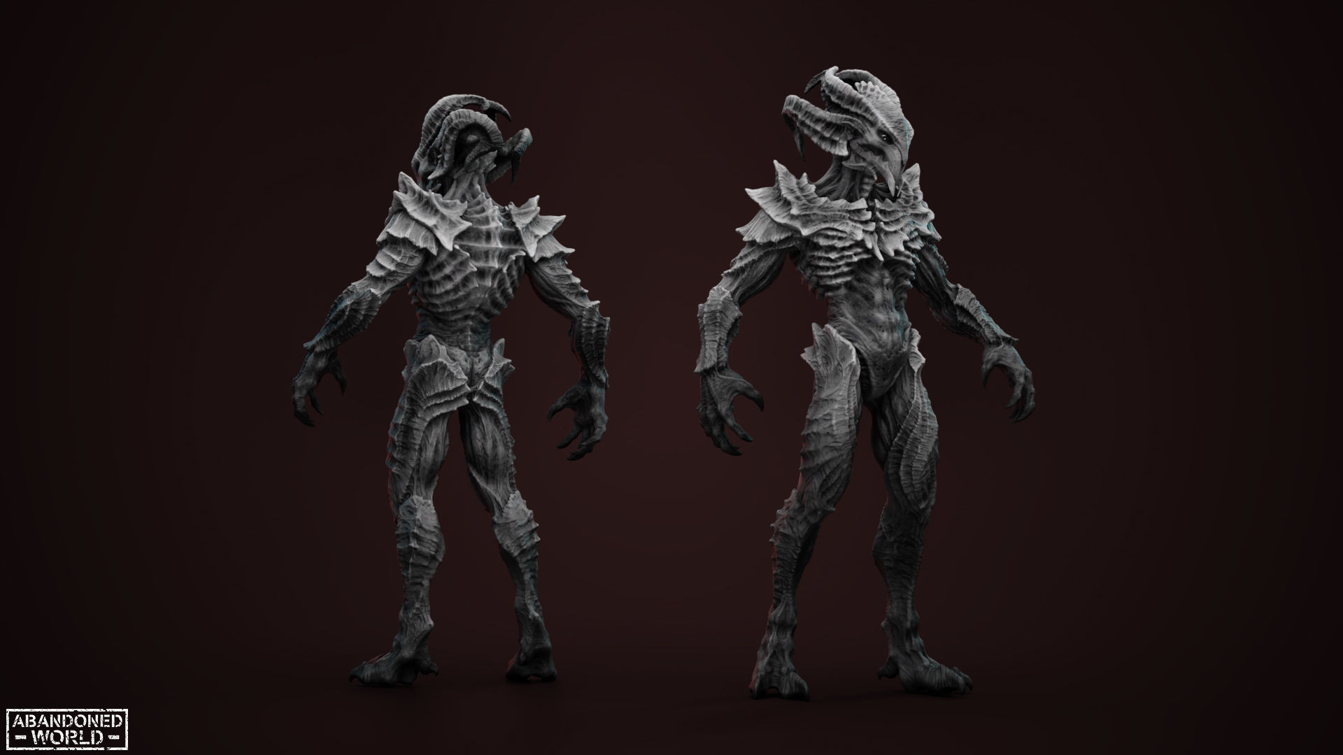 Alien Low-poly 3D model_6